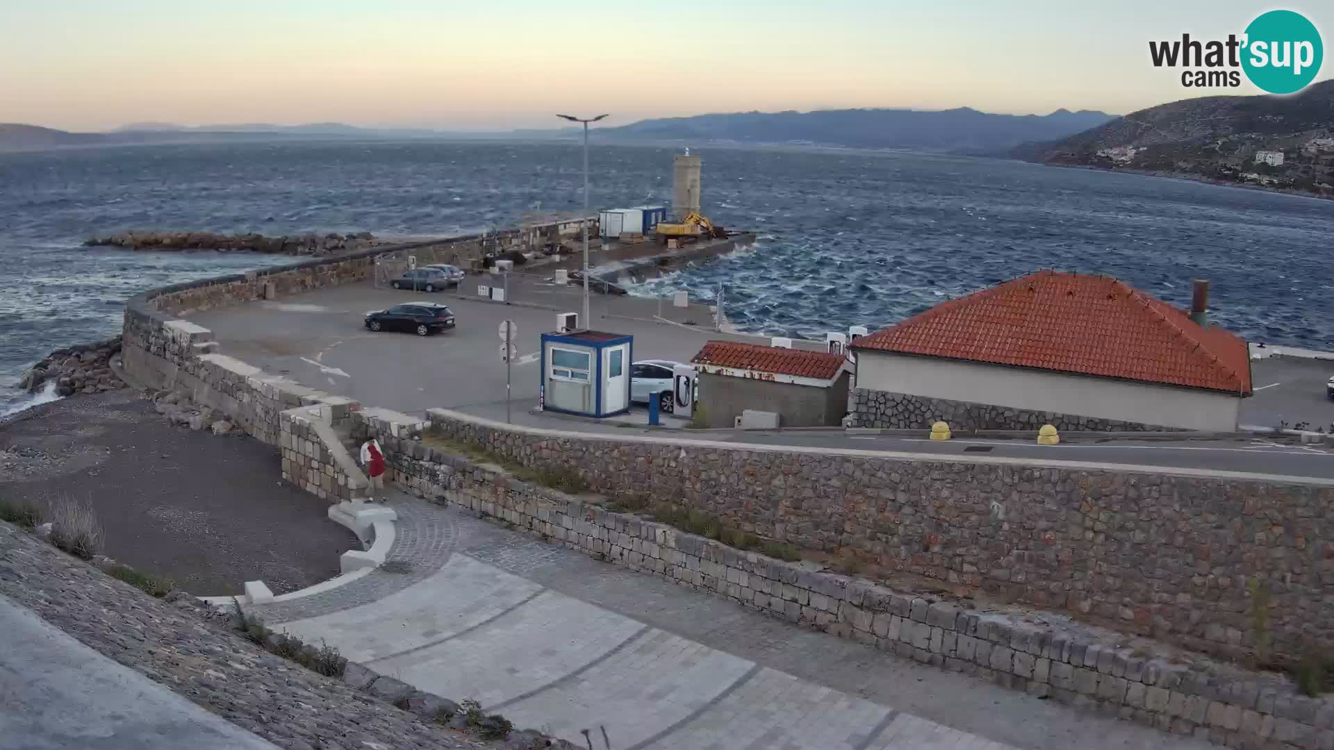 Webcam port de Senj – Vue sur la jetée et le phare