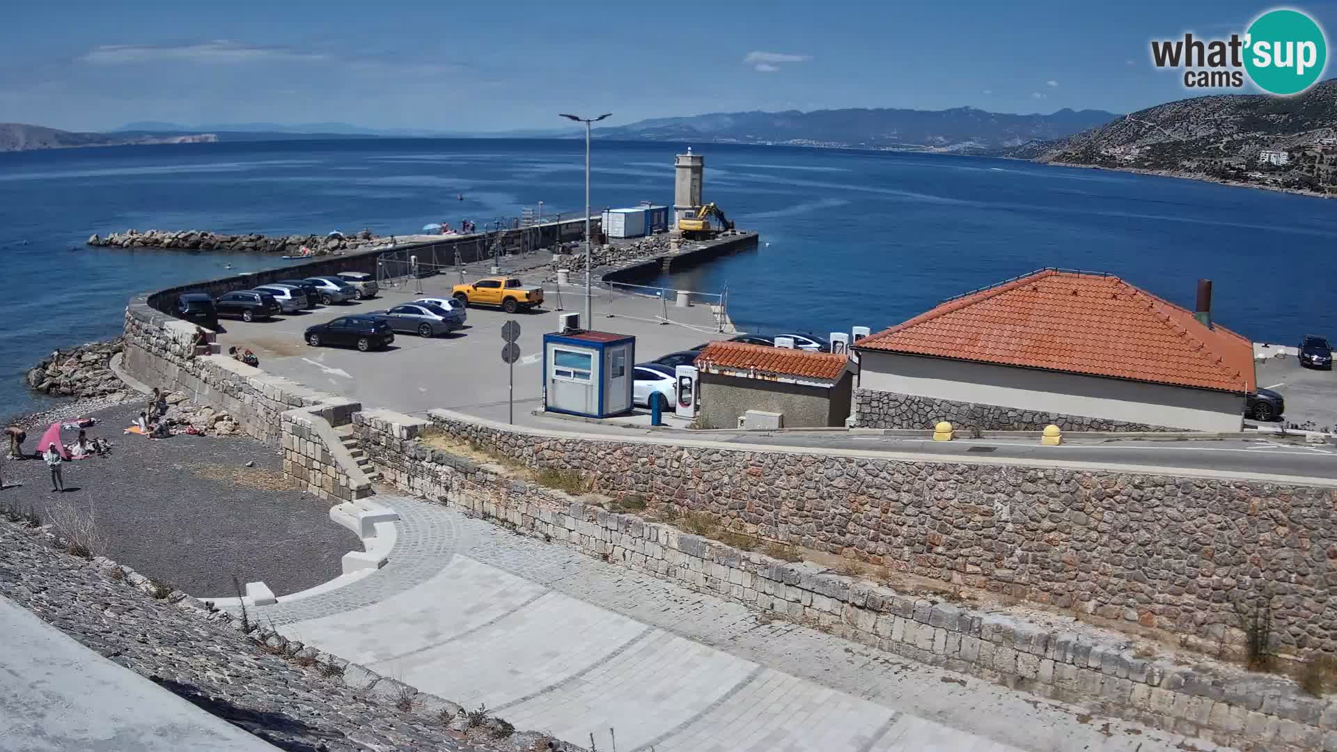 Senj Hafen Webcam – Wellenbrecher & Leuchtturm Liveblick
