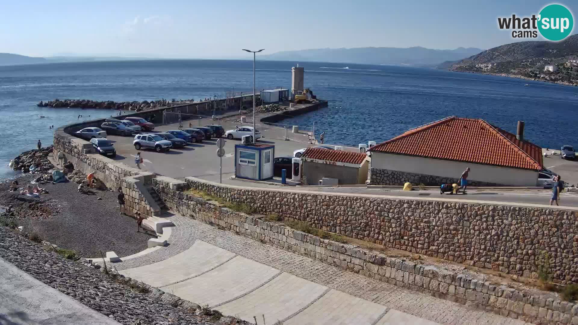 Webcam port de Senj – Vue sur la jetée et le phare