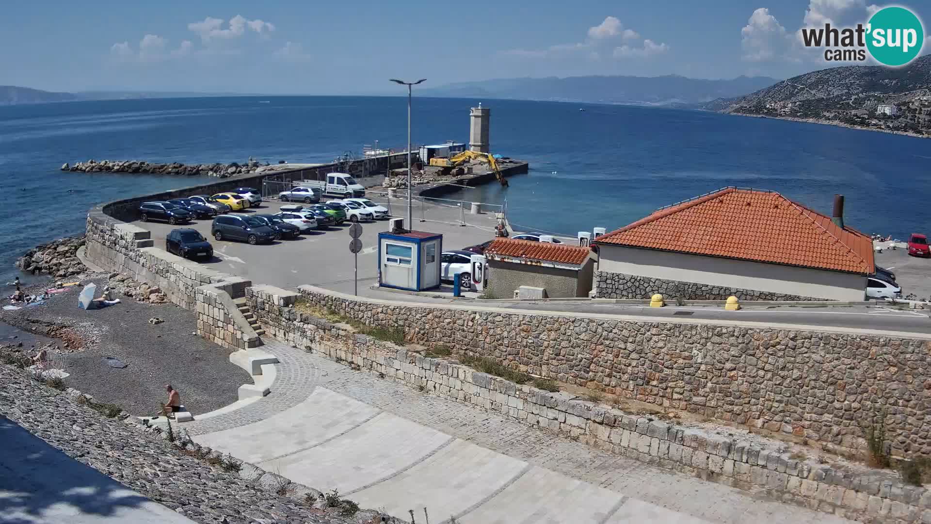 Senj Hafen Webcam – Wellenbrecher & Leuchtturm Liveblick