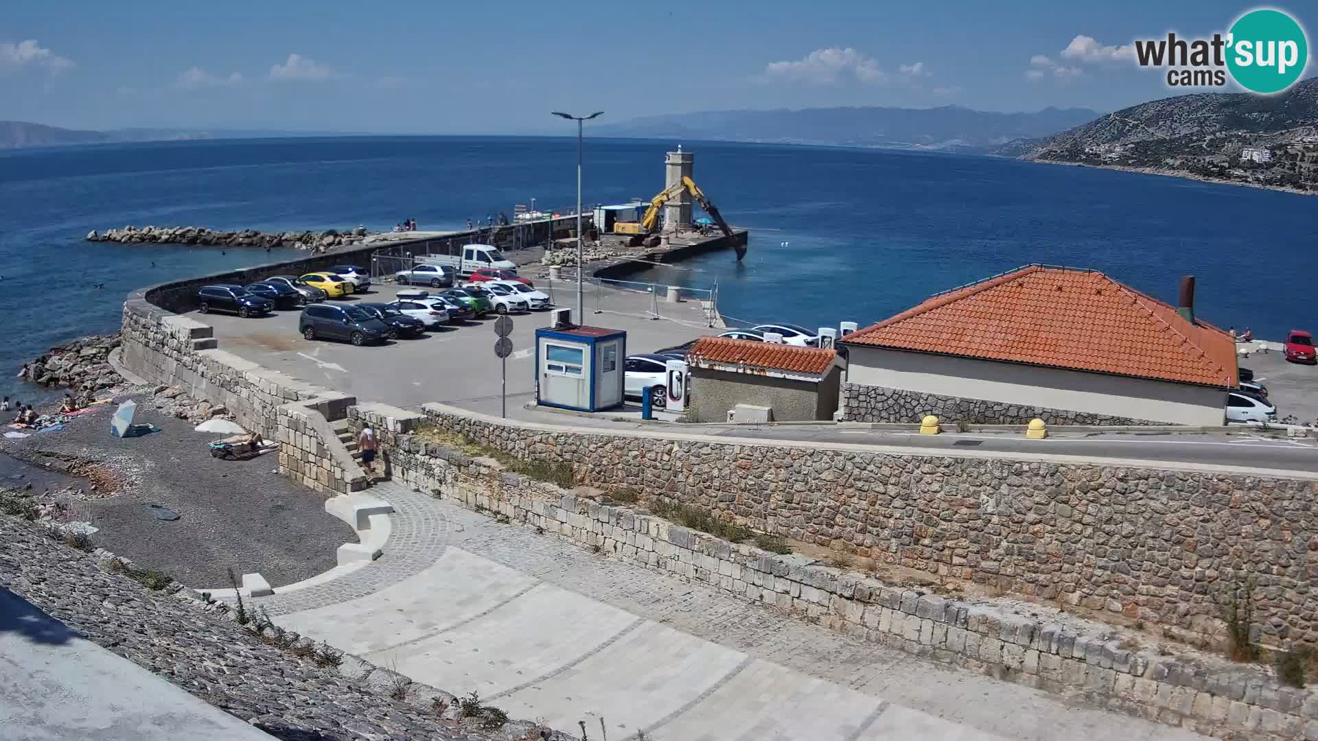 Senj Hafen Webcam – Wellenbrecher & Leuchtturm Liveblick