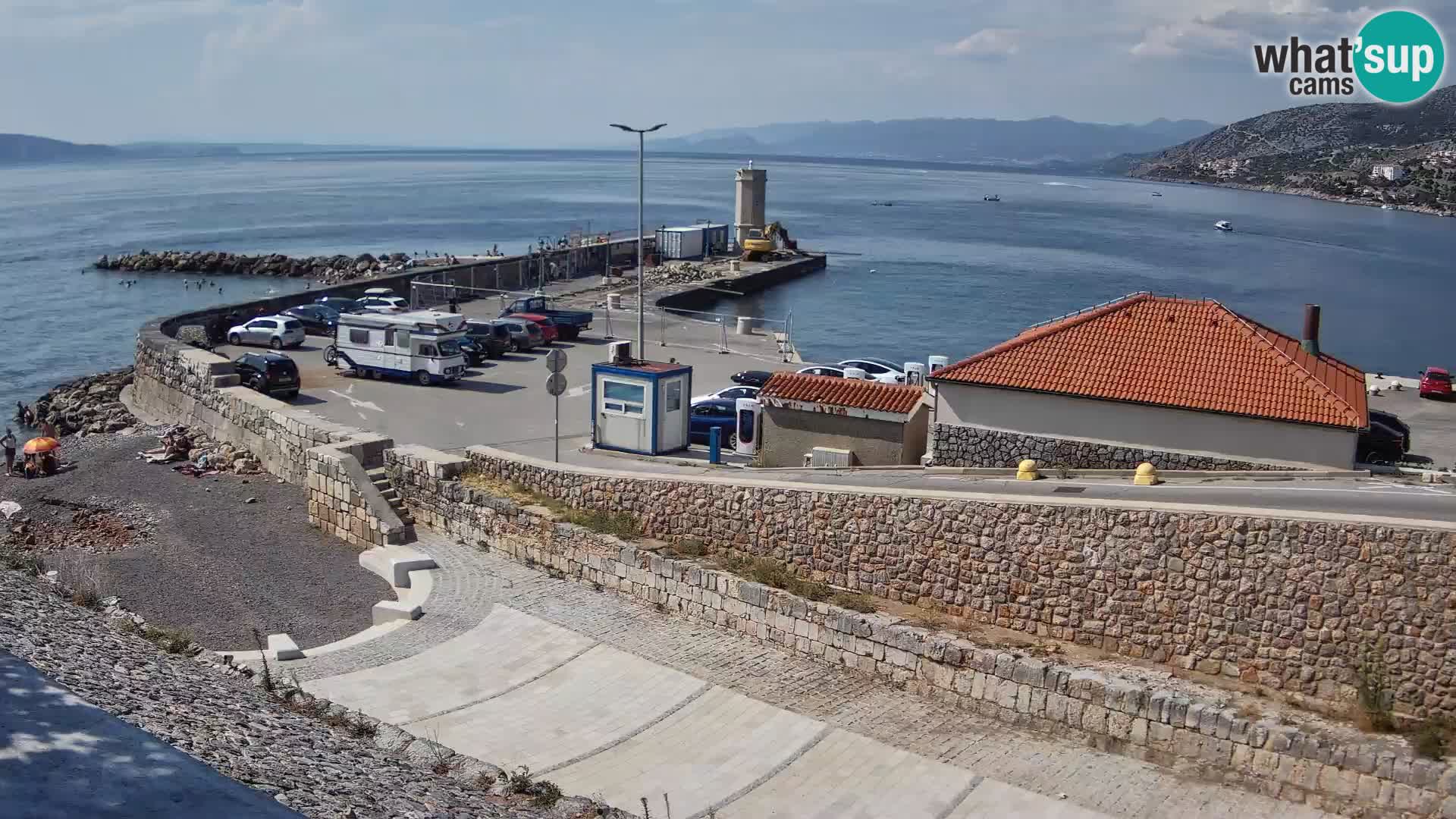 Senj Hafen Webcam – Wellenbrecher & Leuchtturm Liveblick