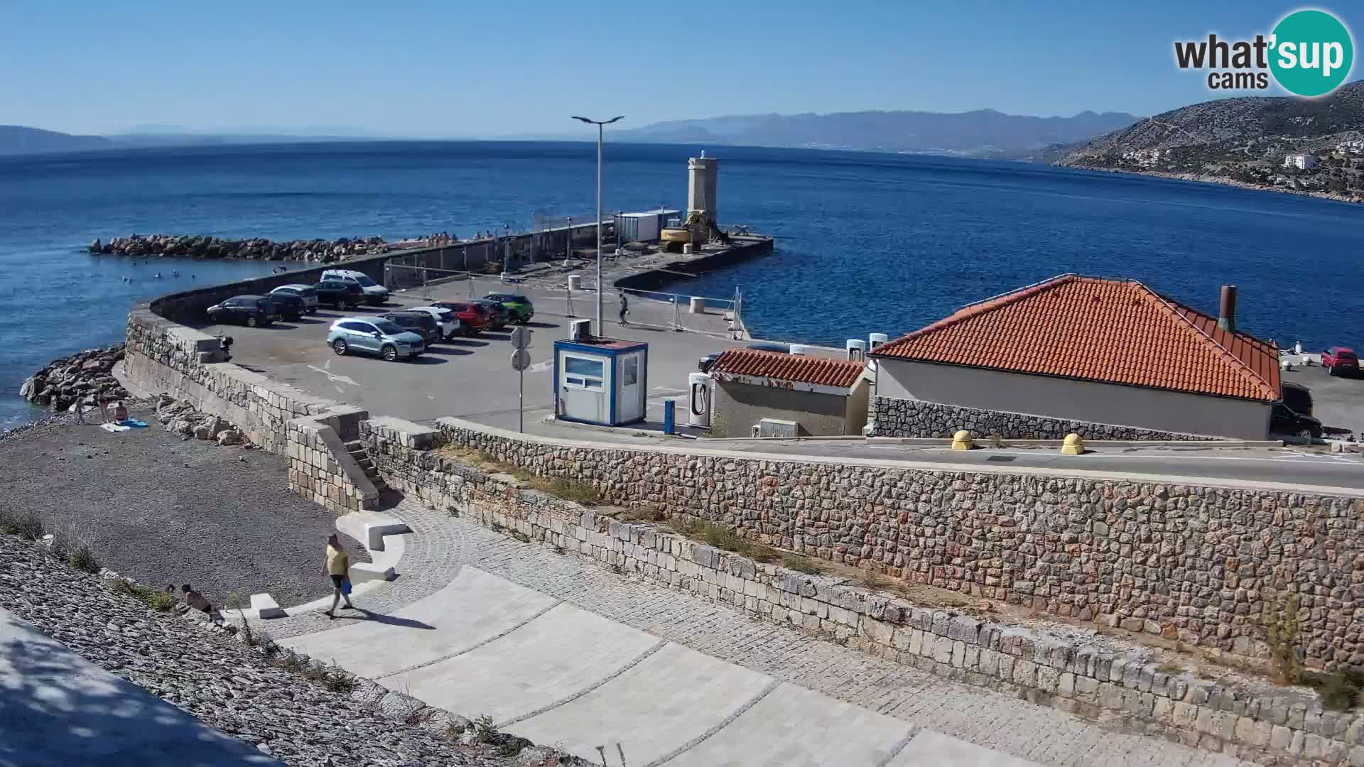 Webcam puerto de Senj – Rompeolas y faro en directo
