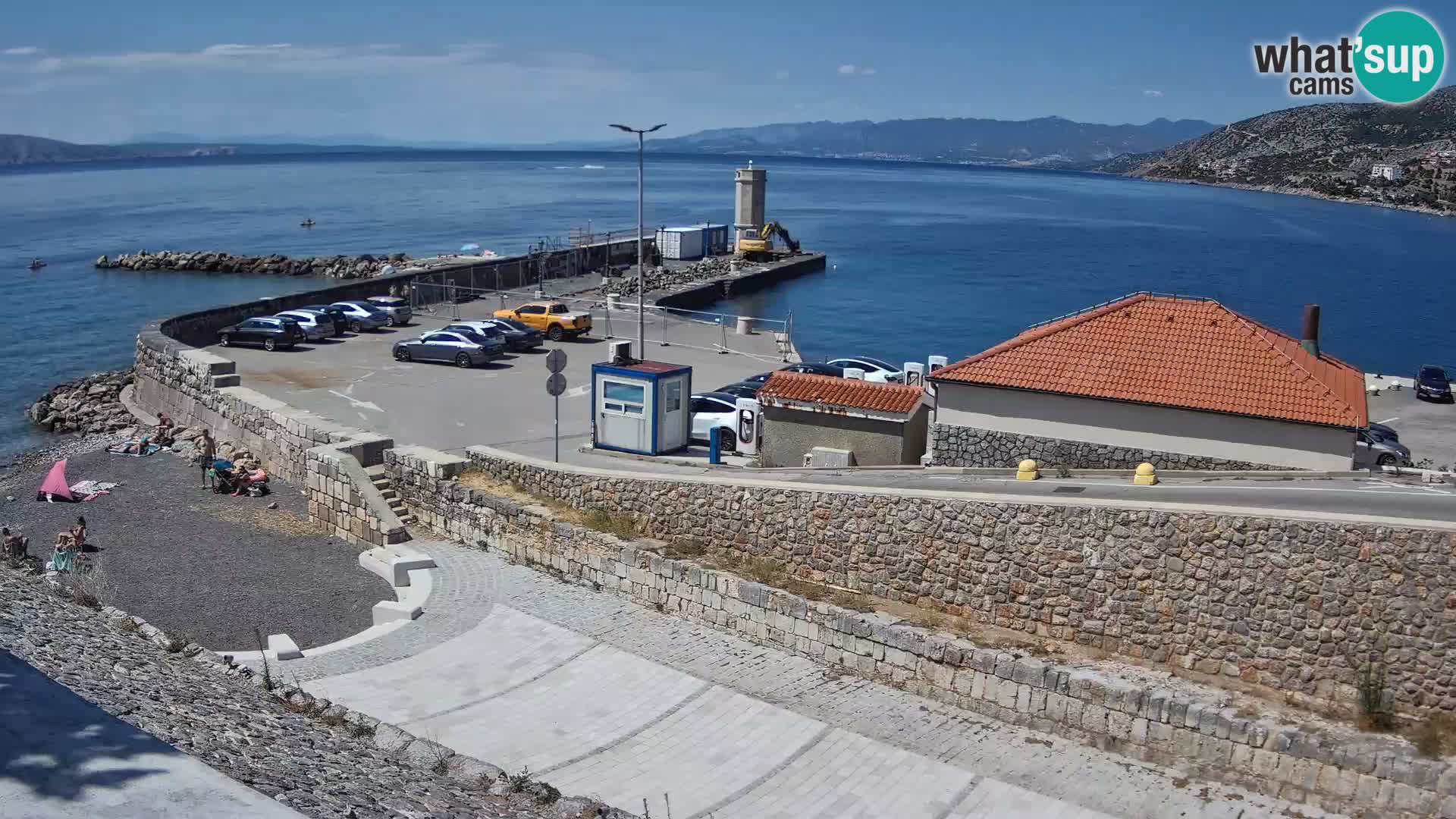 Senj Hafen Webcam – Wellenbrecher & Leuchtturm Liveblick