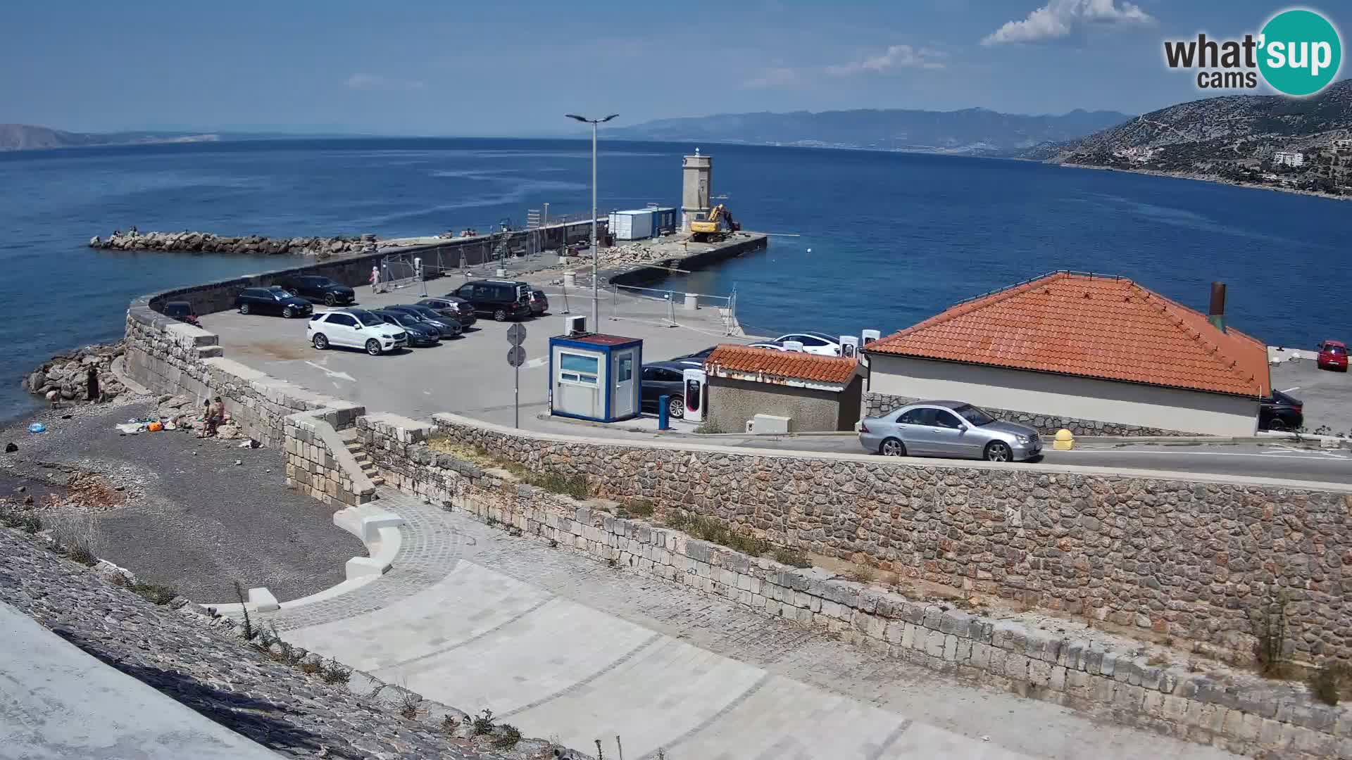 Senj Hafen Webcam – Wellenbrecher & Leuchtturm Liveblick