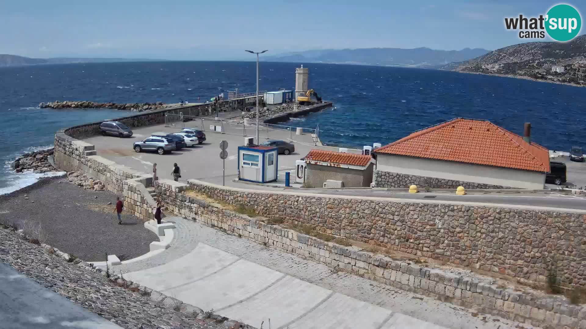 Senj Hafen Webcam – Wellenbrecher & Leuchtturm Liveblick