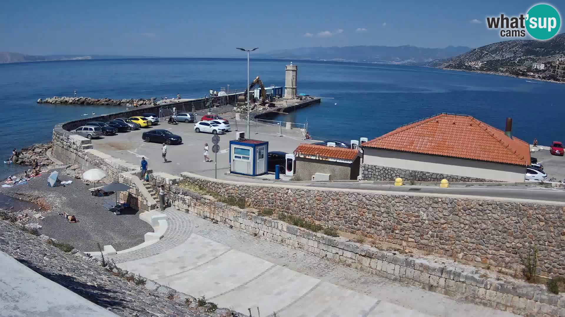 Senj Hafen Webcam – Wellenbrecher & Leuchtturm Liveblick