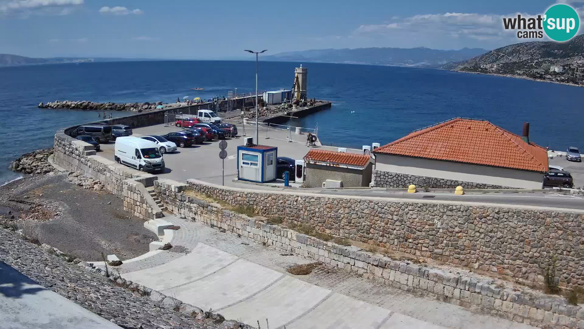 Webcam puerto de Senj – Rompeolas y faro en directo