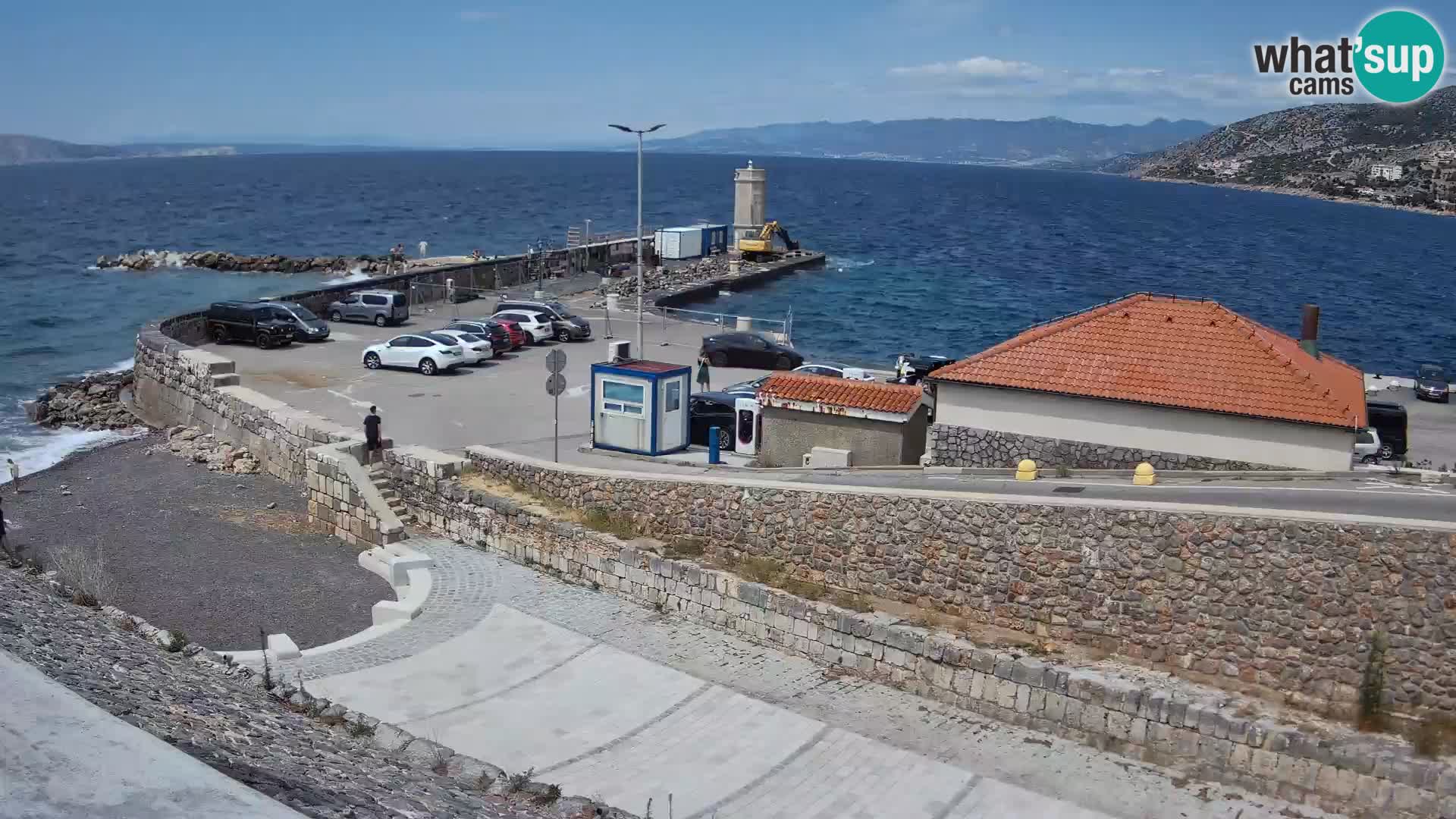 Senj Hafen Webcam – Wellenbrecher & Leuchtturm Liveblick