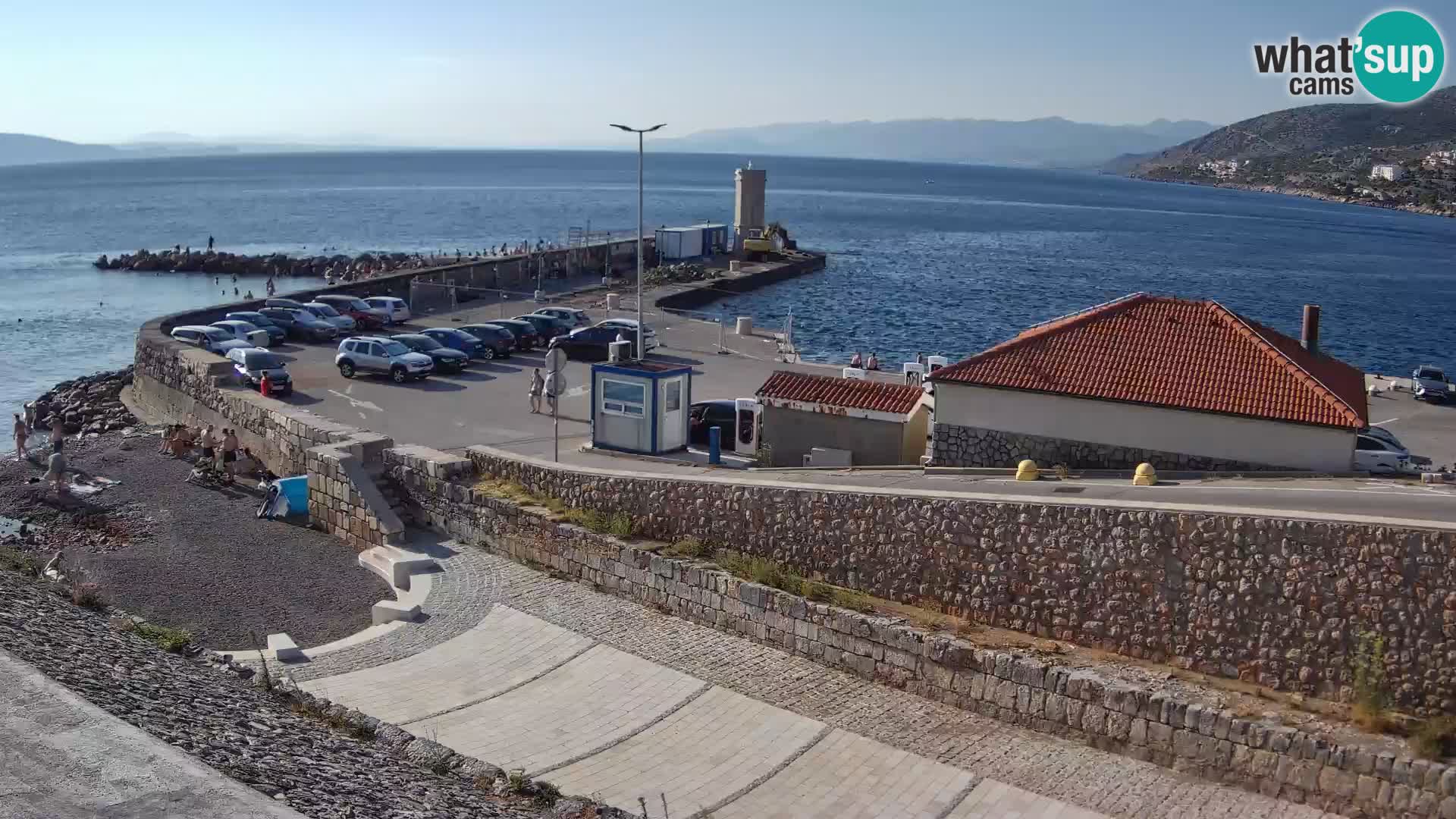 Webcam port de Senj – Vue sur la jetée et le phare