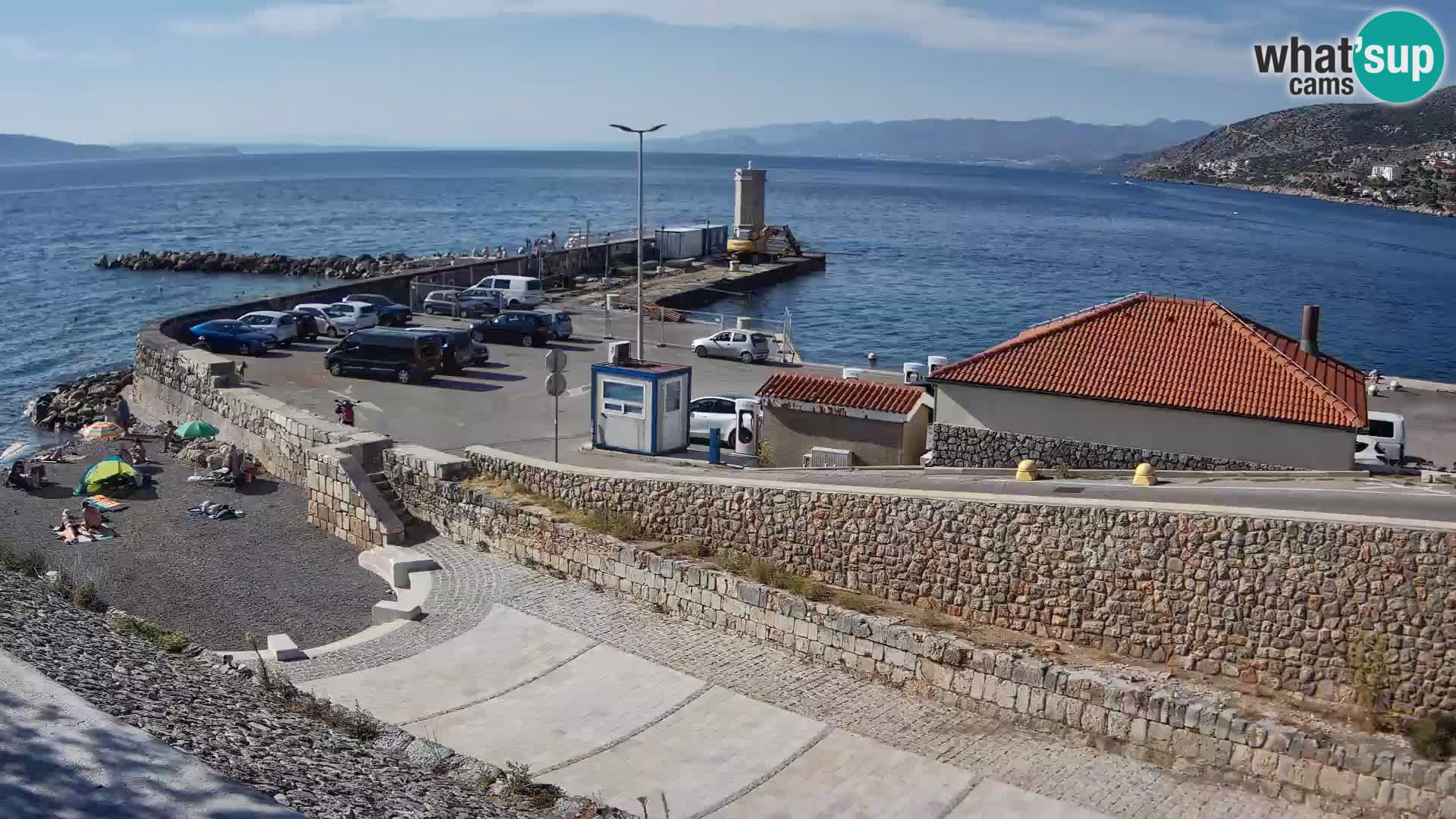 Webcam port de Senj – Vue sur la jetée et le phare