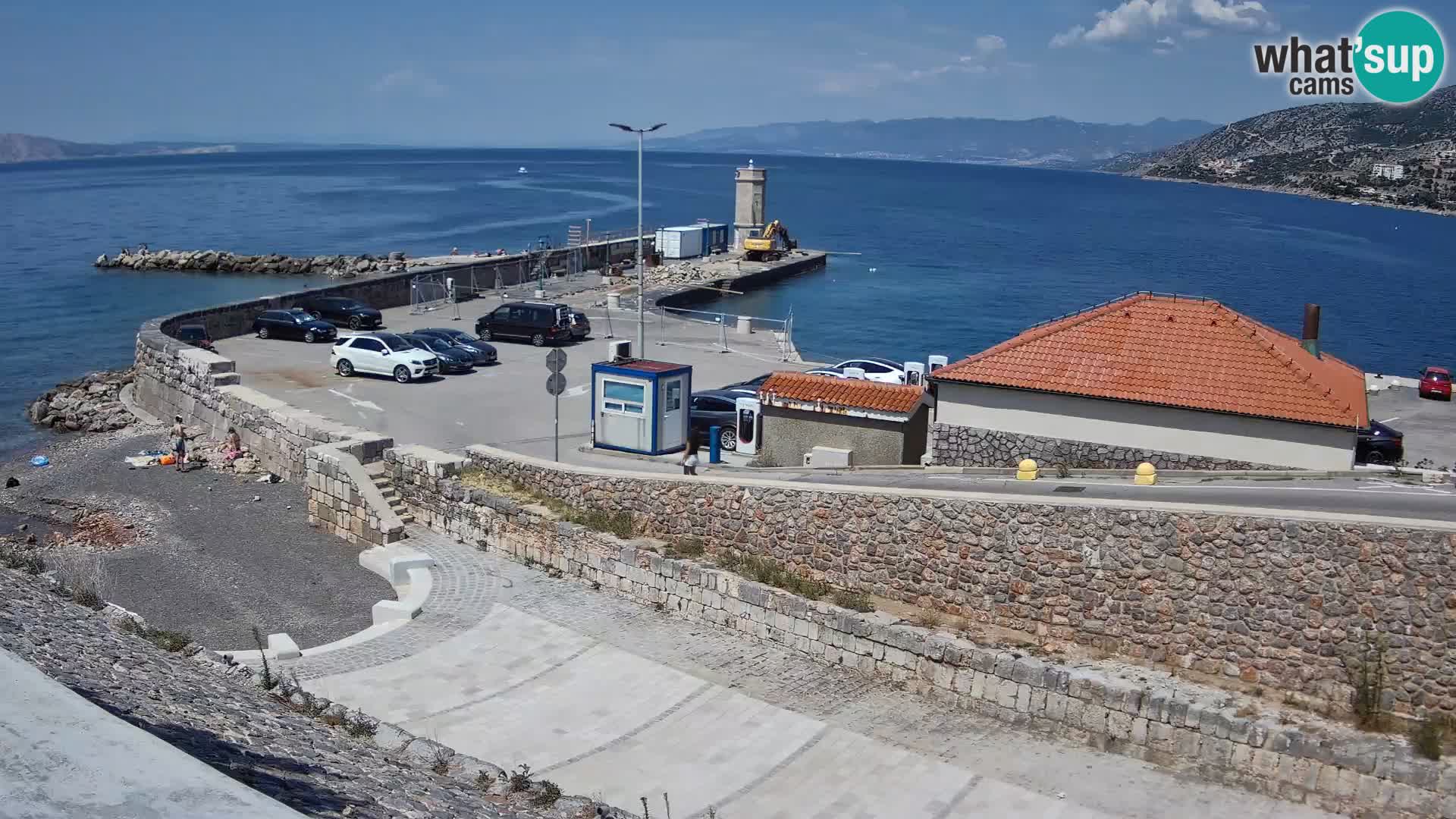 Senj Hafen Webcam – Wellenbrecher & Leuchtturm Liveblick
