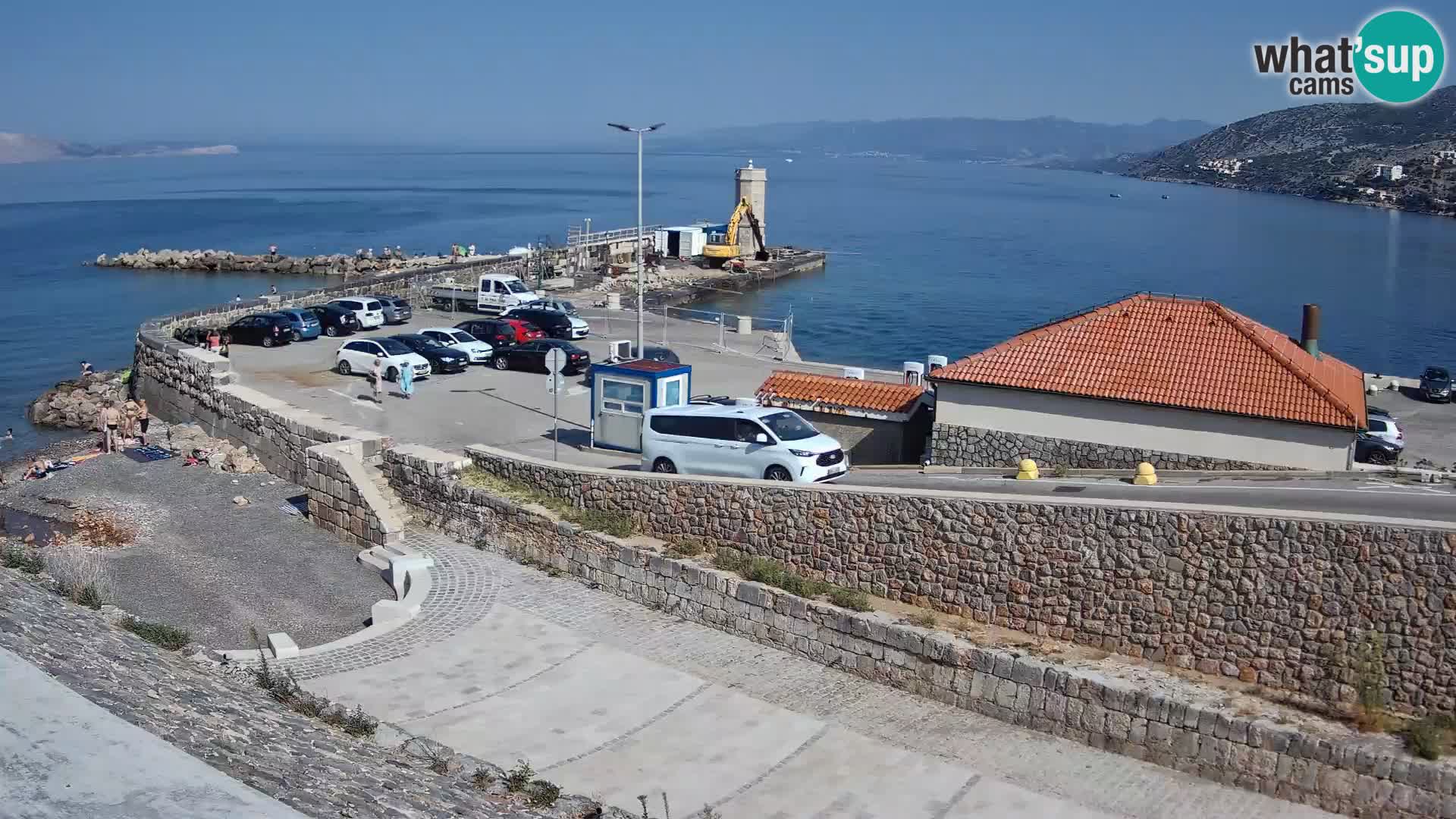 Webcam port de Senj – Vue sur la jetée et le phare