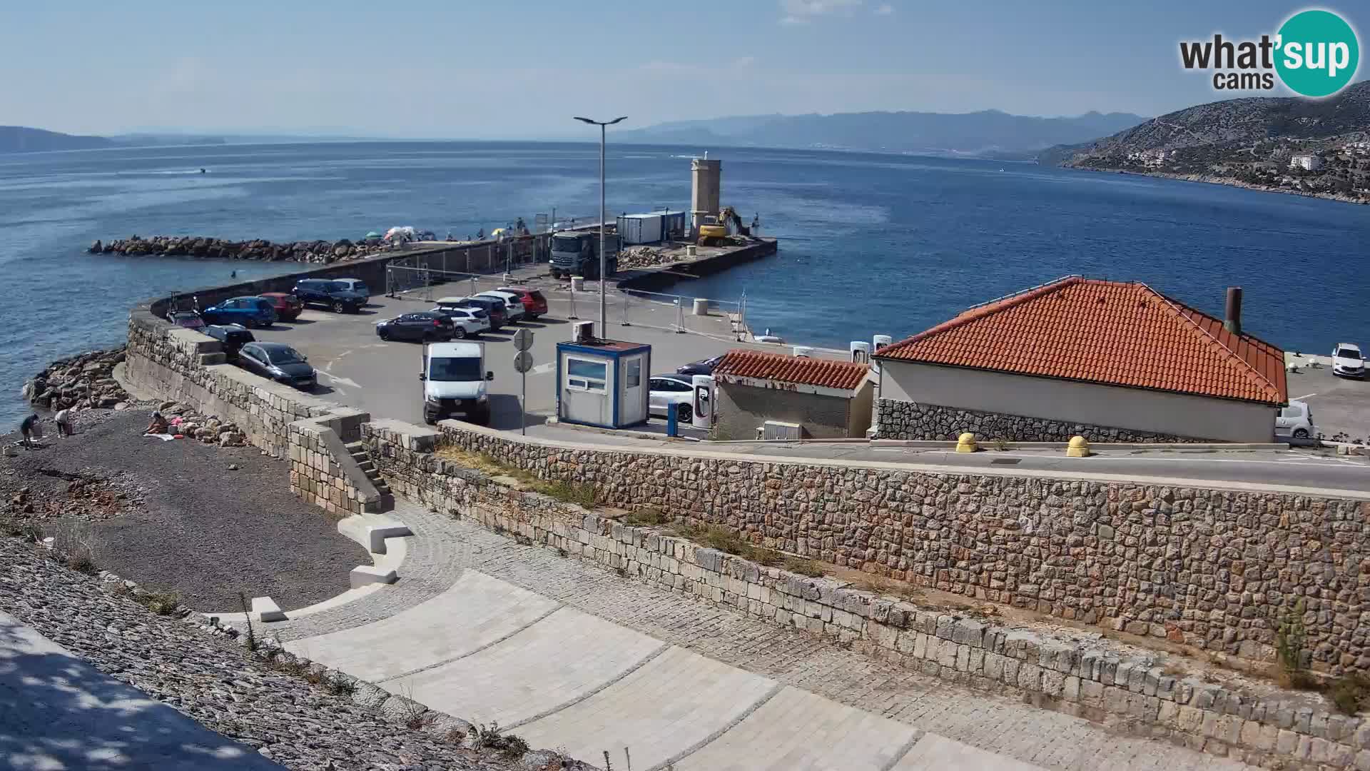 Webcam puerto de Senj – Rompeolas y faro en directo