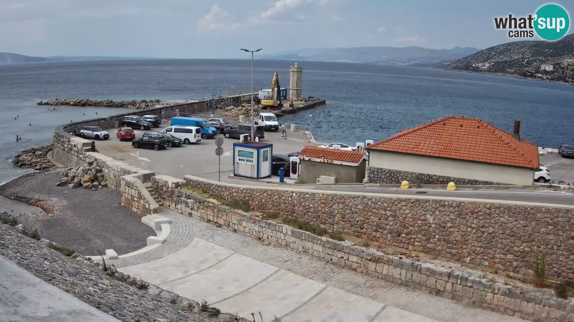 Senj Hafen Webcam – Wellenbrecher & Leuchtturm Liveblick