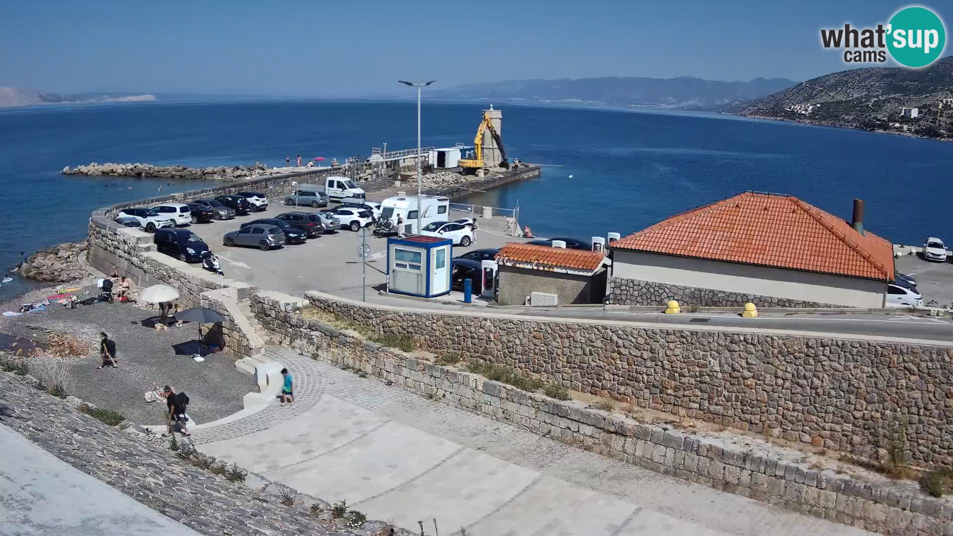 Webcam port de Senj – Vue sur la jetée et le phare