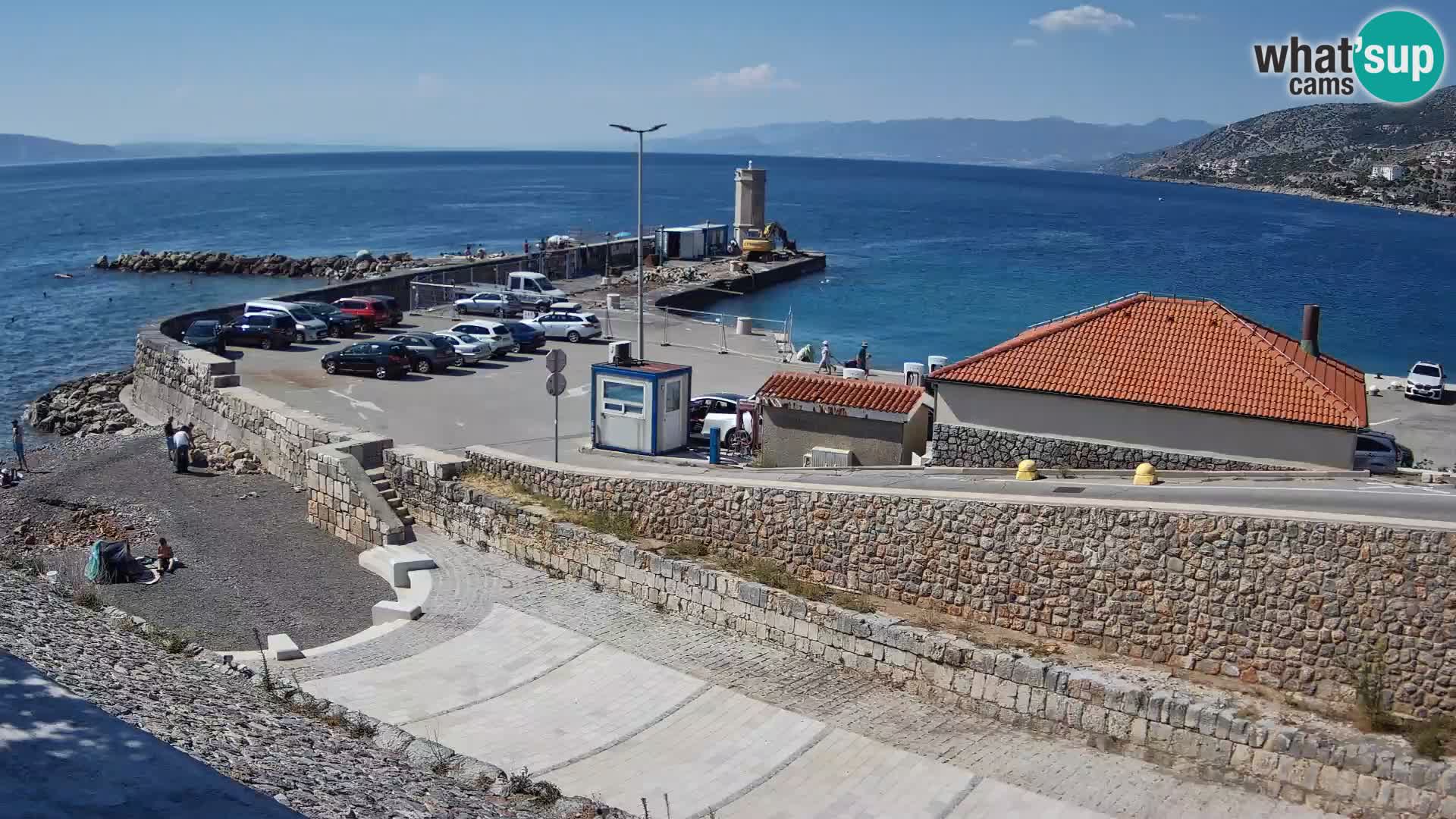 Webcam port de Senj – Vue sur la jetée et le phare