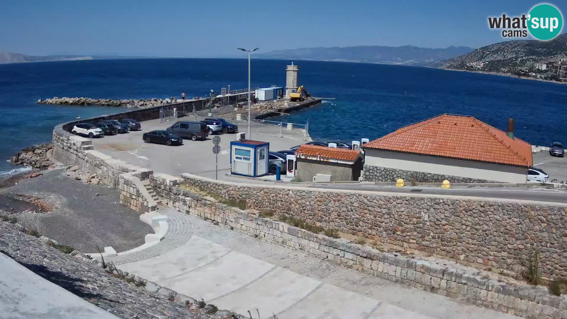 Senj Hafen Webcam – Wellenbrecher & Leuchtturm Liveblick