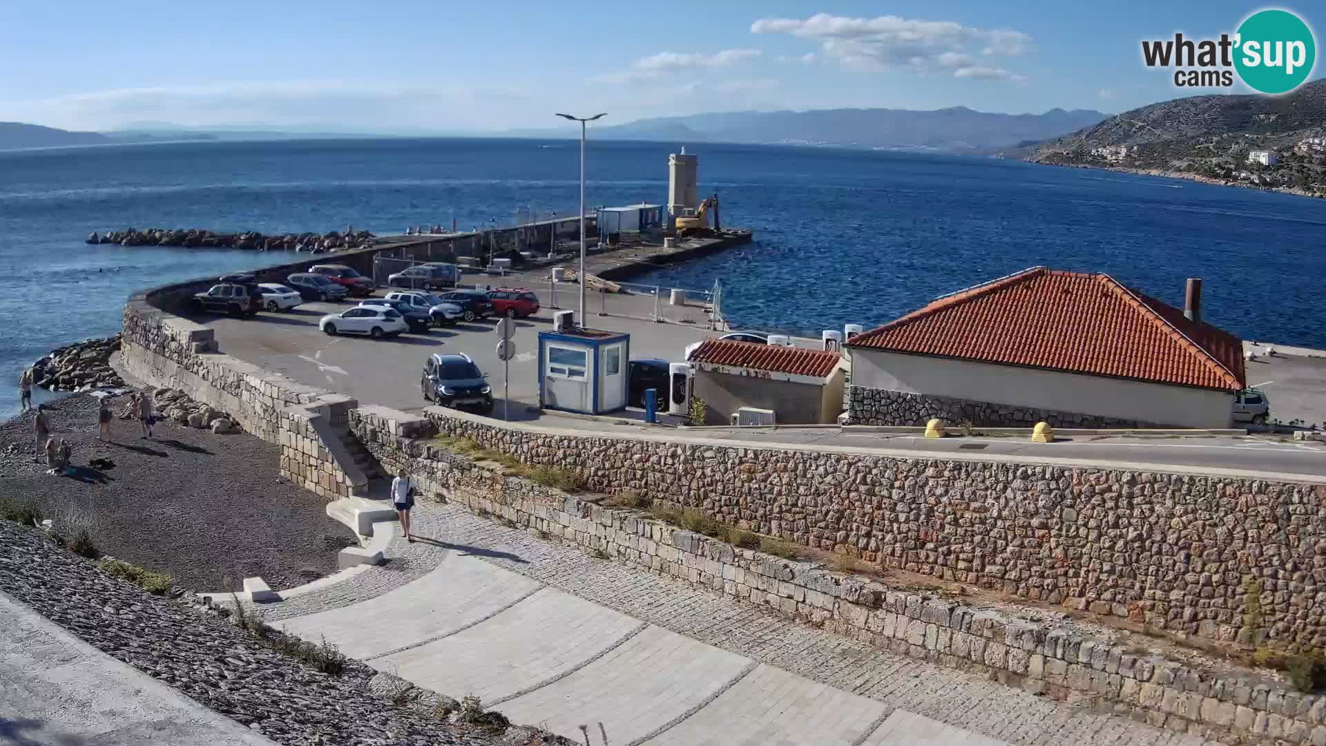 Senj Hafen Webcam – Wellenbrecher & Leuchtturm Liveblick