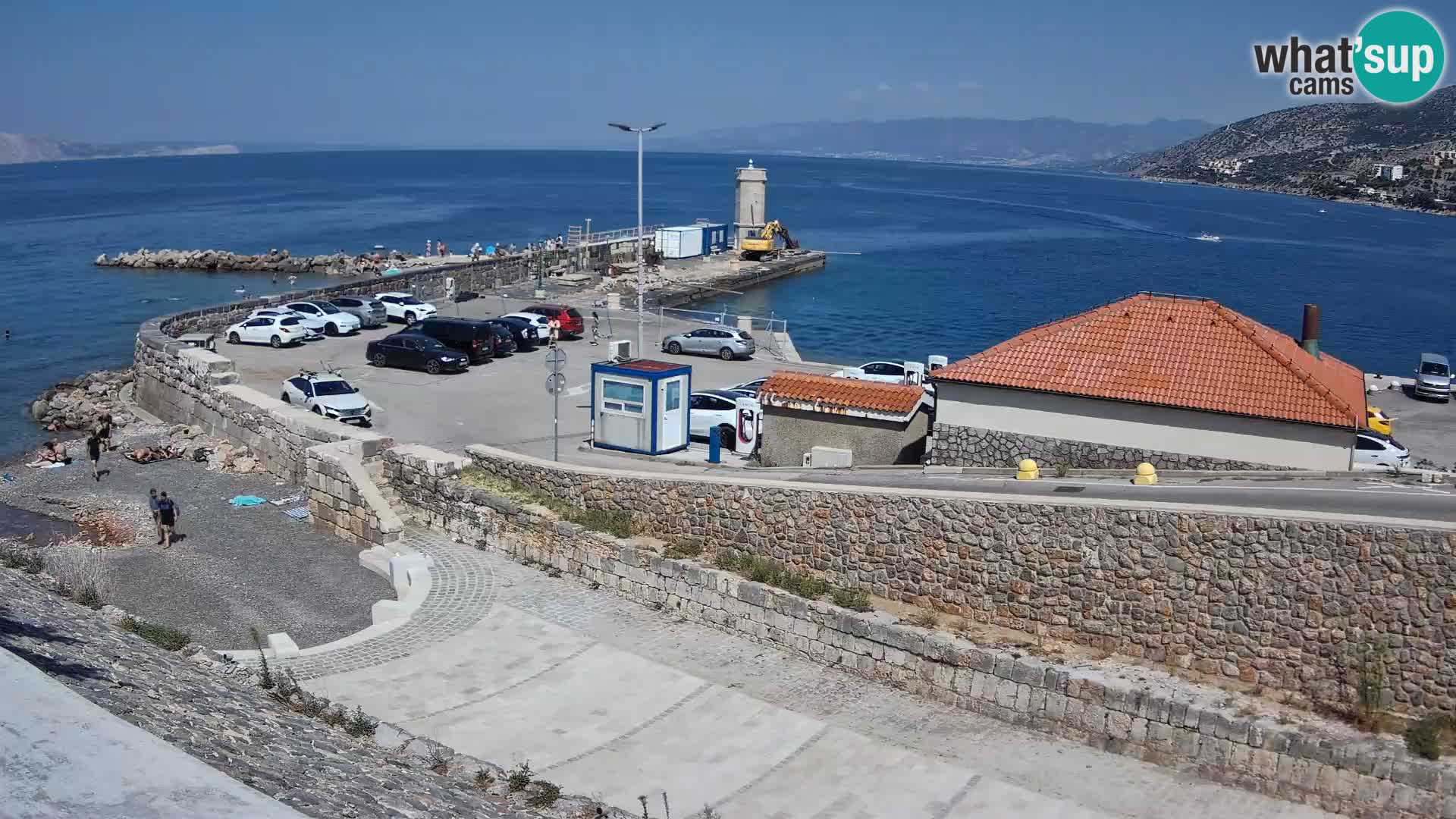 Webcam port de Senj – Vue sur la jetée et le phare