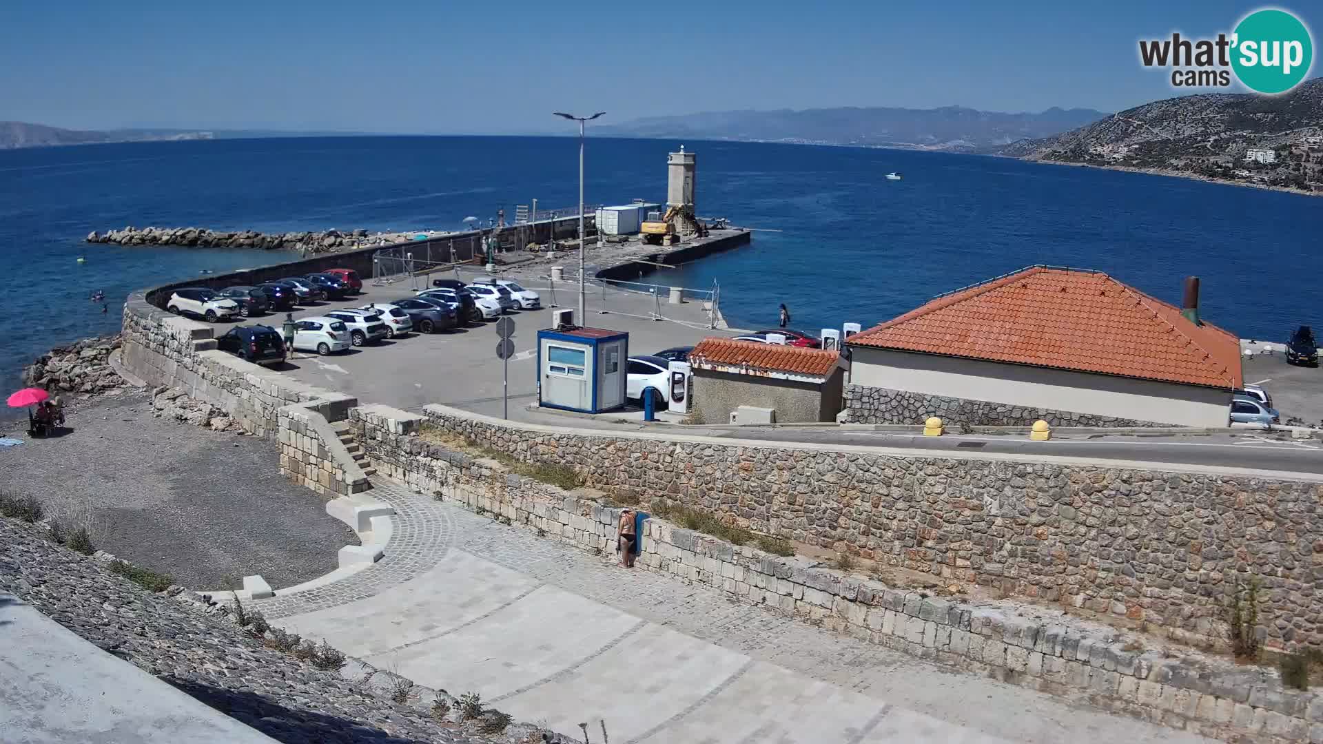 Senj Hafen Webcam – Wellenbrecher & Leuchtturm Liveblick