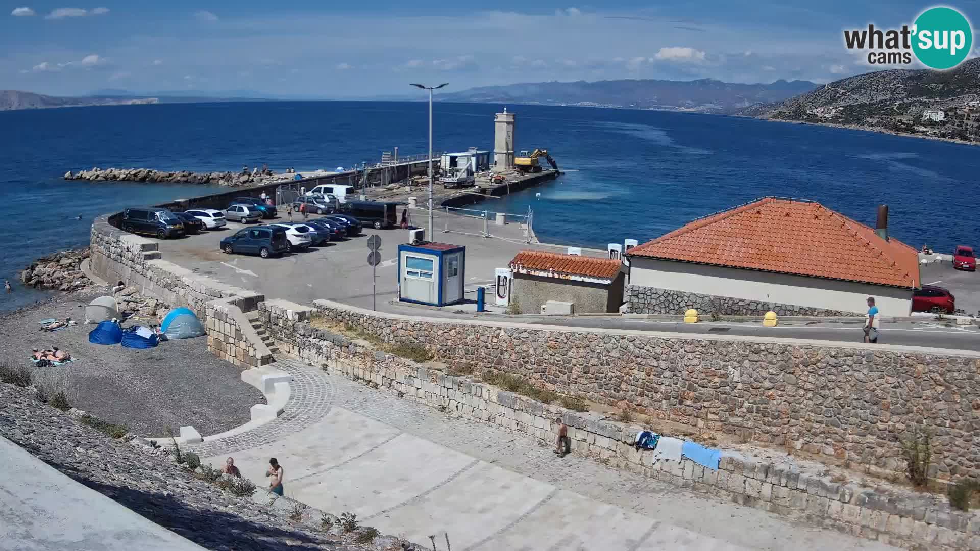 Senj Hafen Webcam – Wellenbrecher & Leuchtturm Liveblick