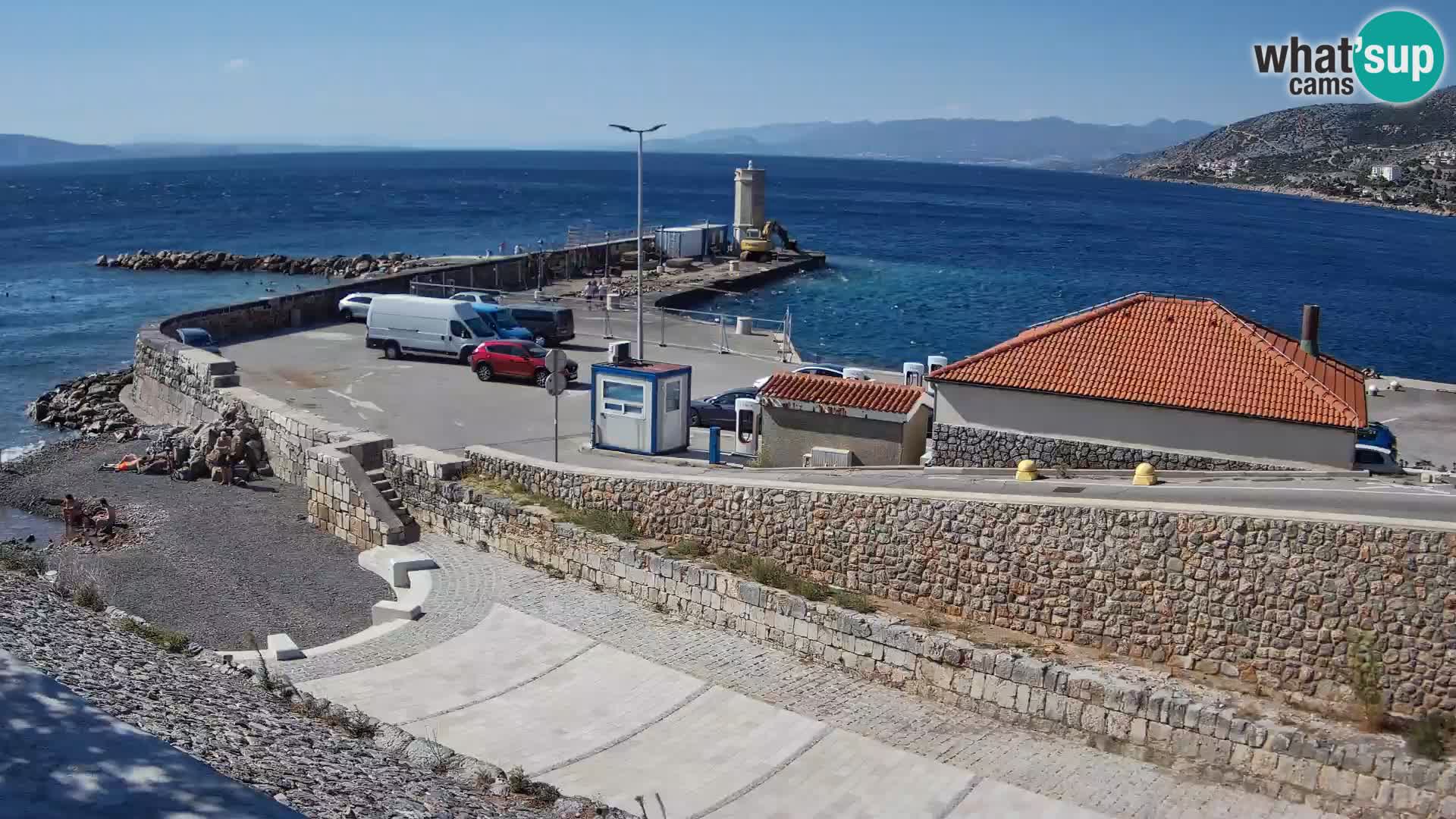 Webcam port de Senj – Vue sur la jetée et le phare