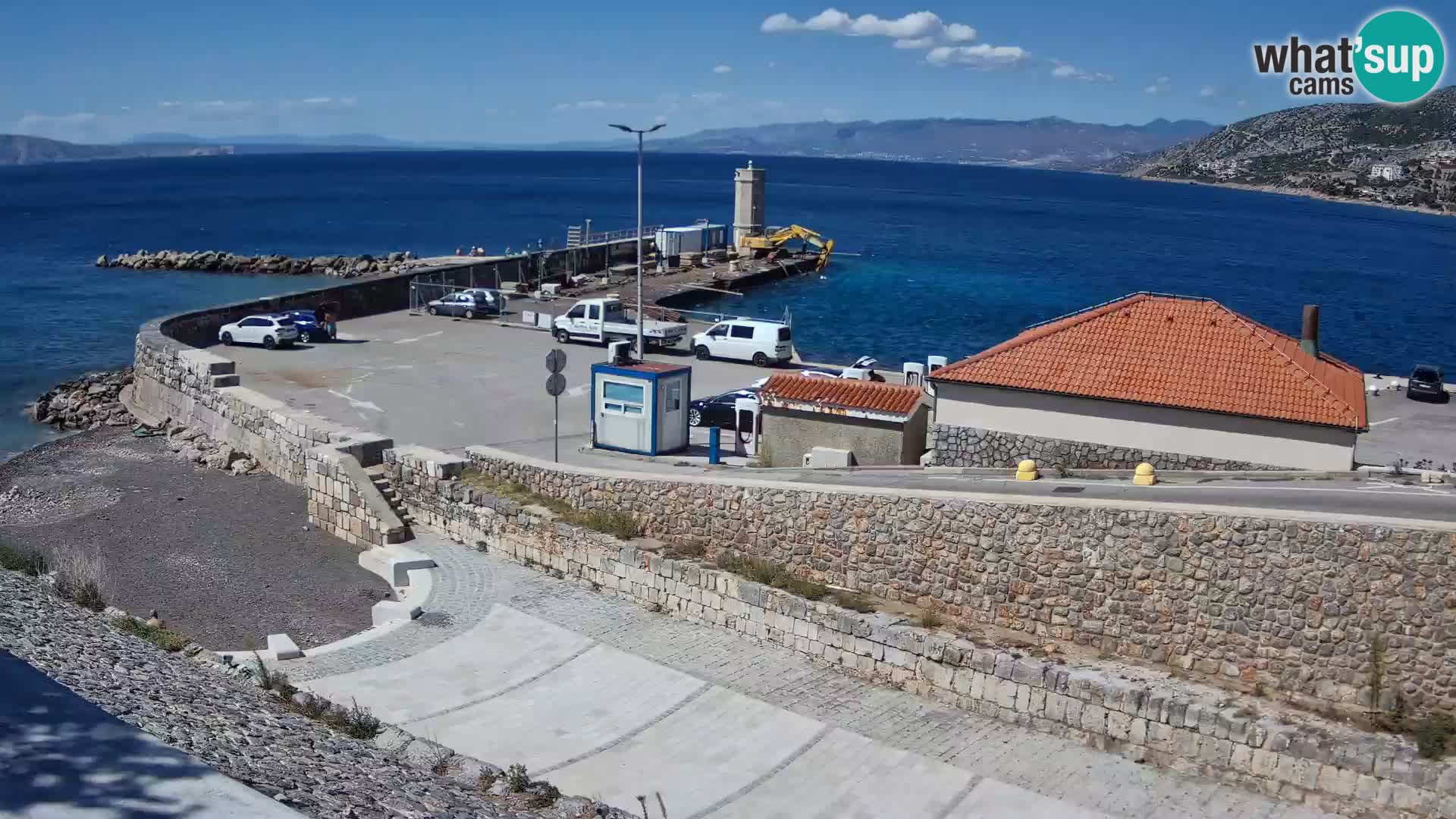 Senj Hafen Webcam – Wellenbrecher & Leuchtturm Liveblick