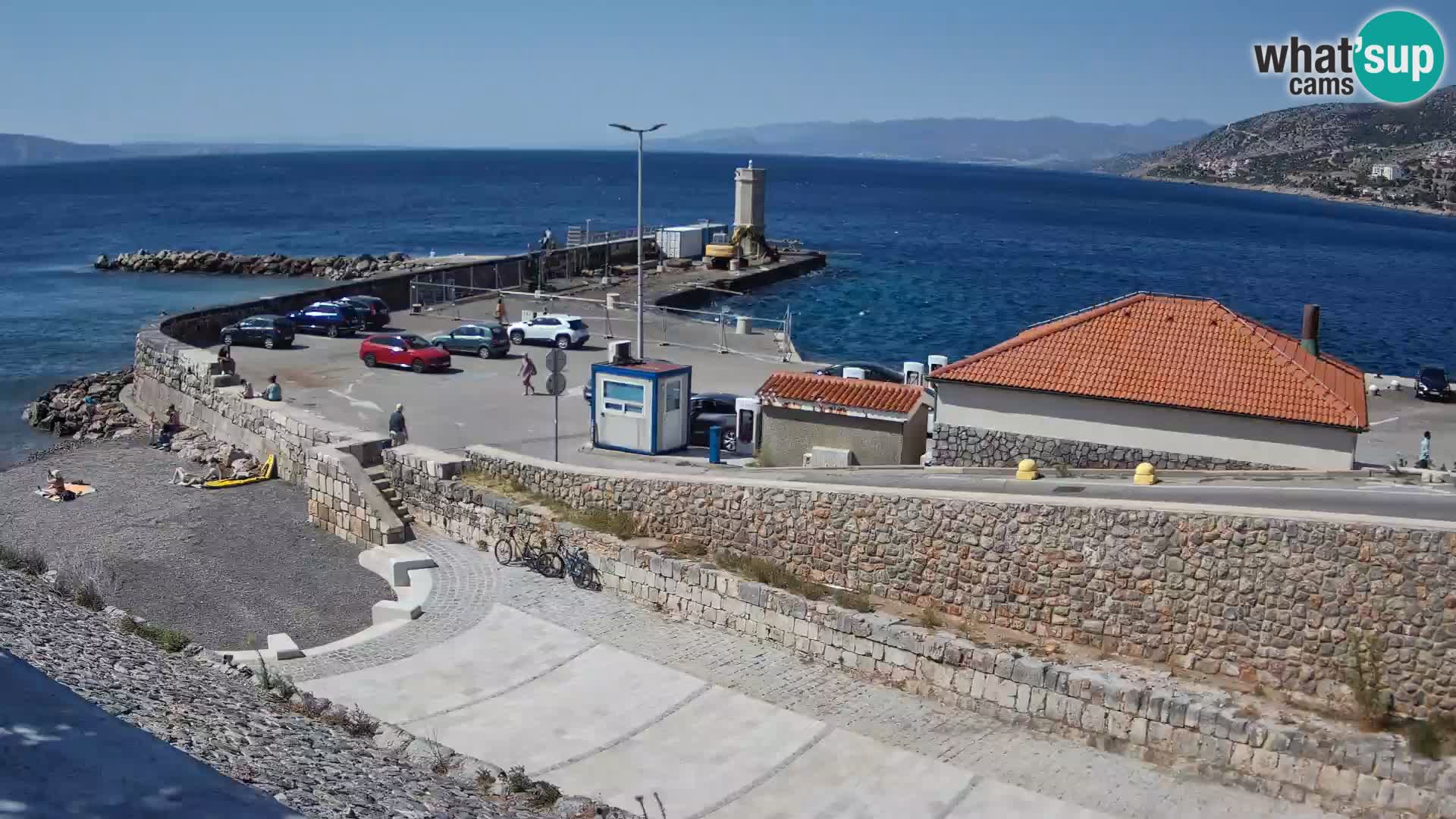 Senj Hafen Webcam – Wellenbrecher & Leuchtturm Liveblick