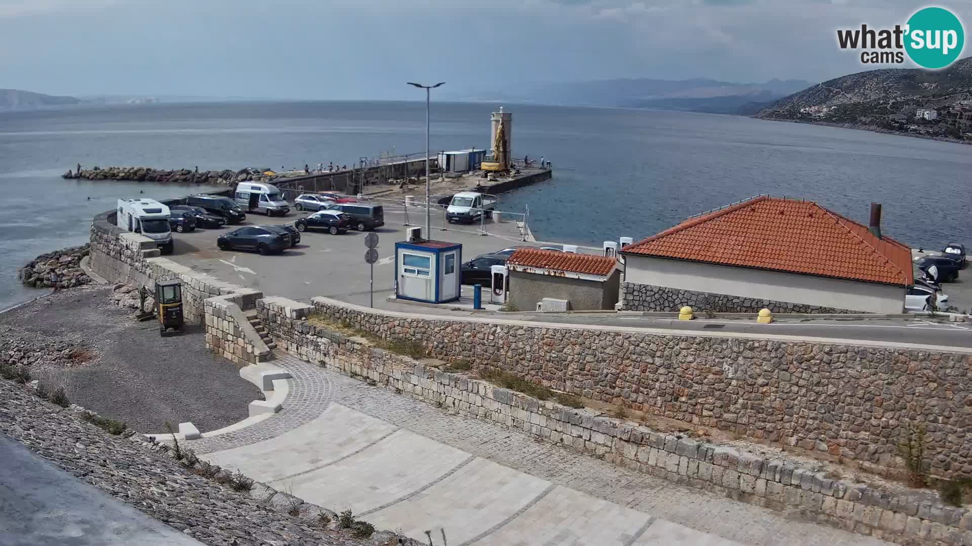Senj Hafen Webcam – Wellenbrecher & Leuchtturm Liveblick