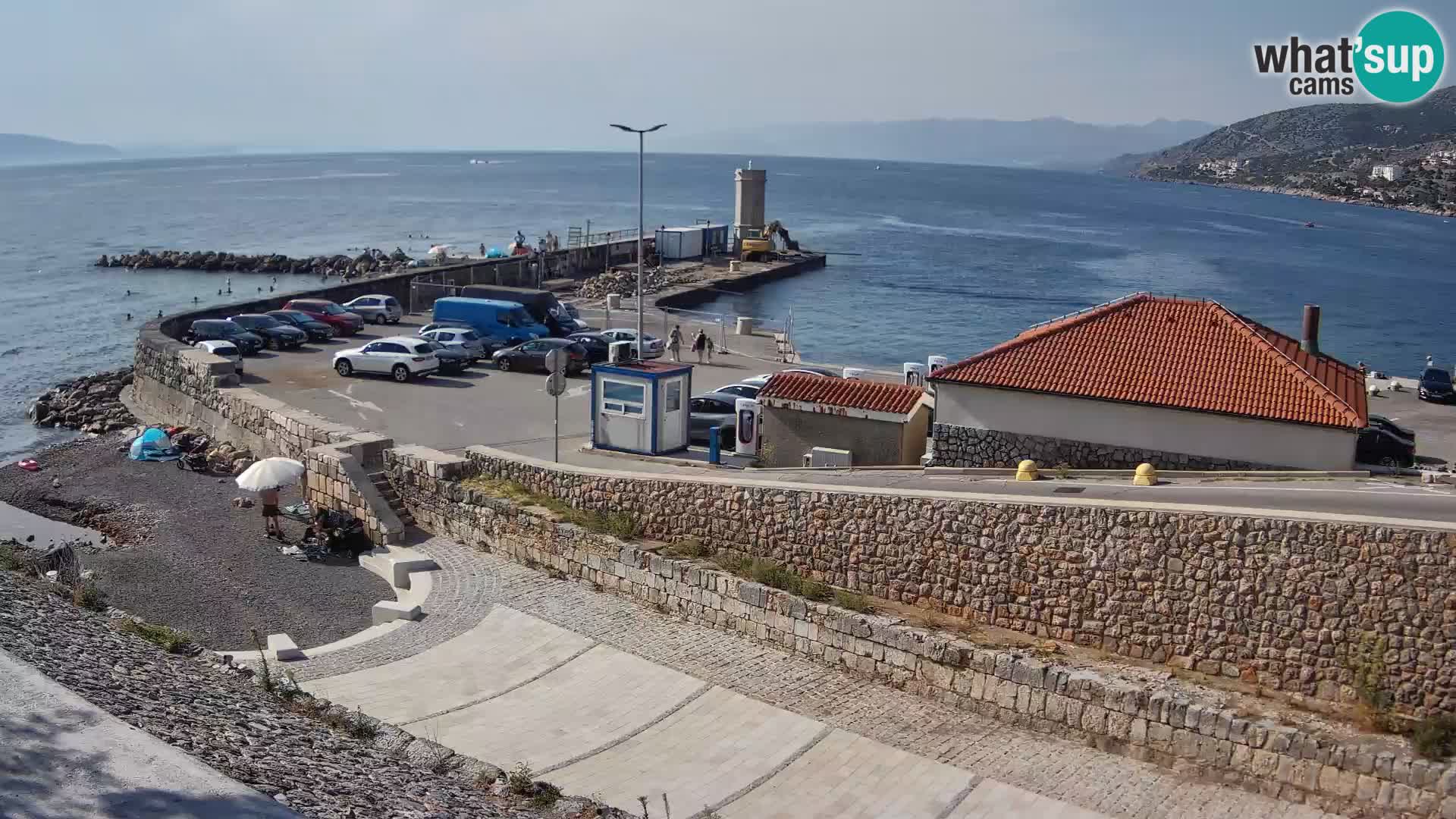 Webcam port de Senj – Vue sur la jetée et le phare