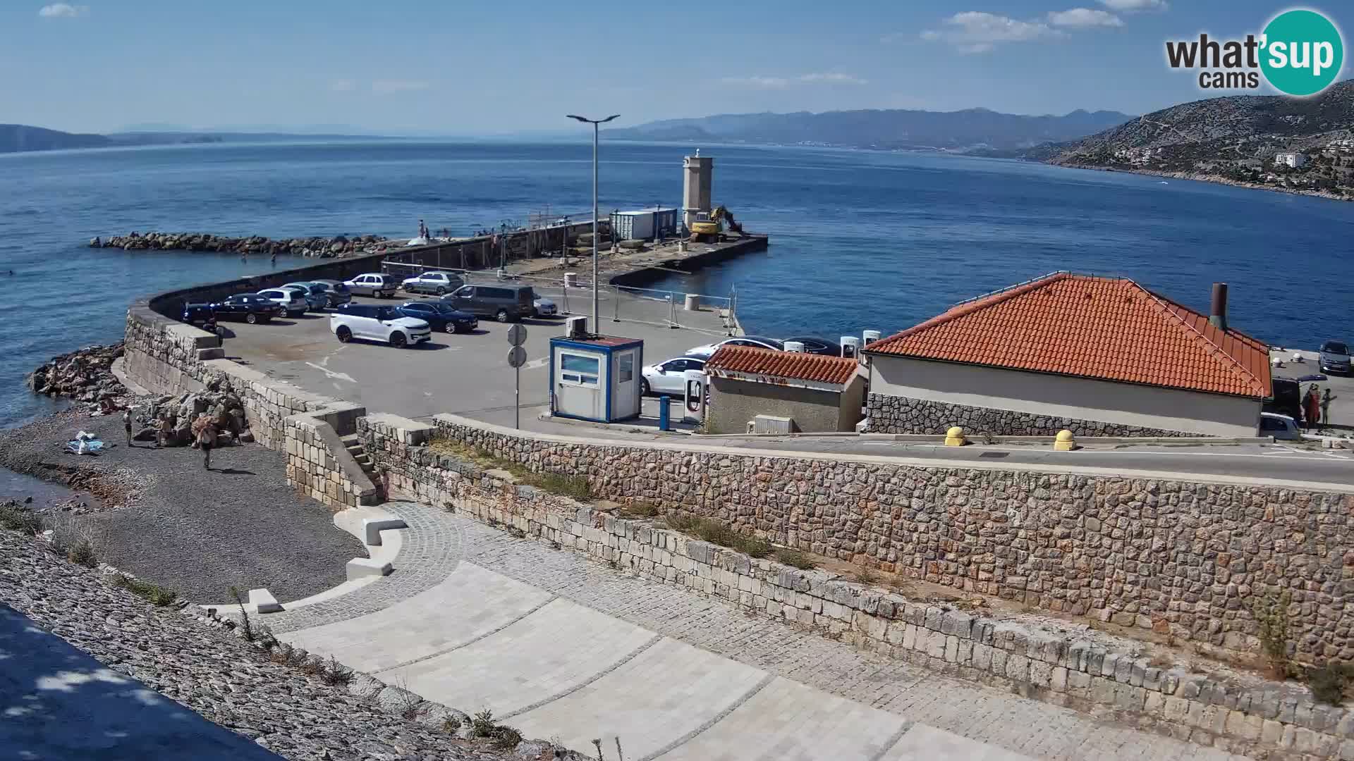Senj Hafen Webcam – Wellenbrecher & Leuchtturm Liveblick