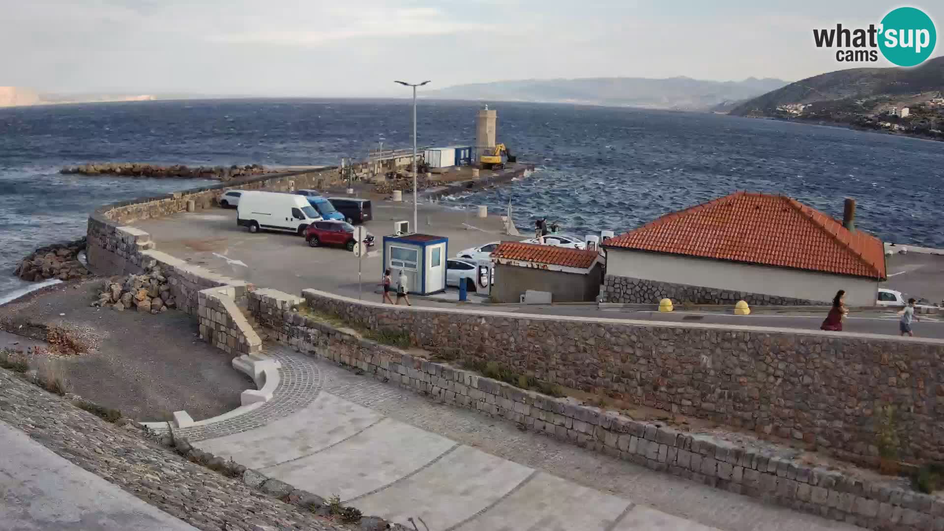 Senj Hafen Webcam – Wellenbrecher & Leuchtturm Liveblick