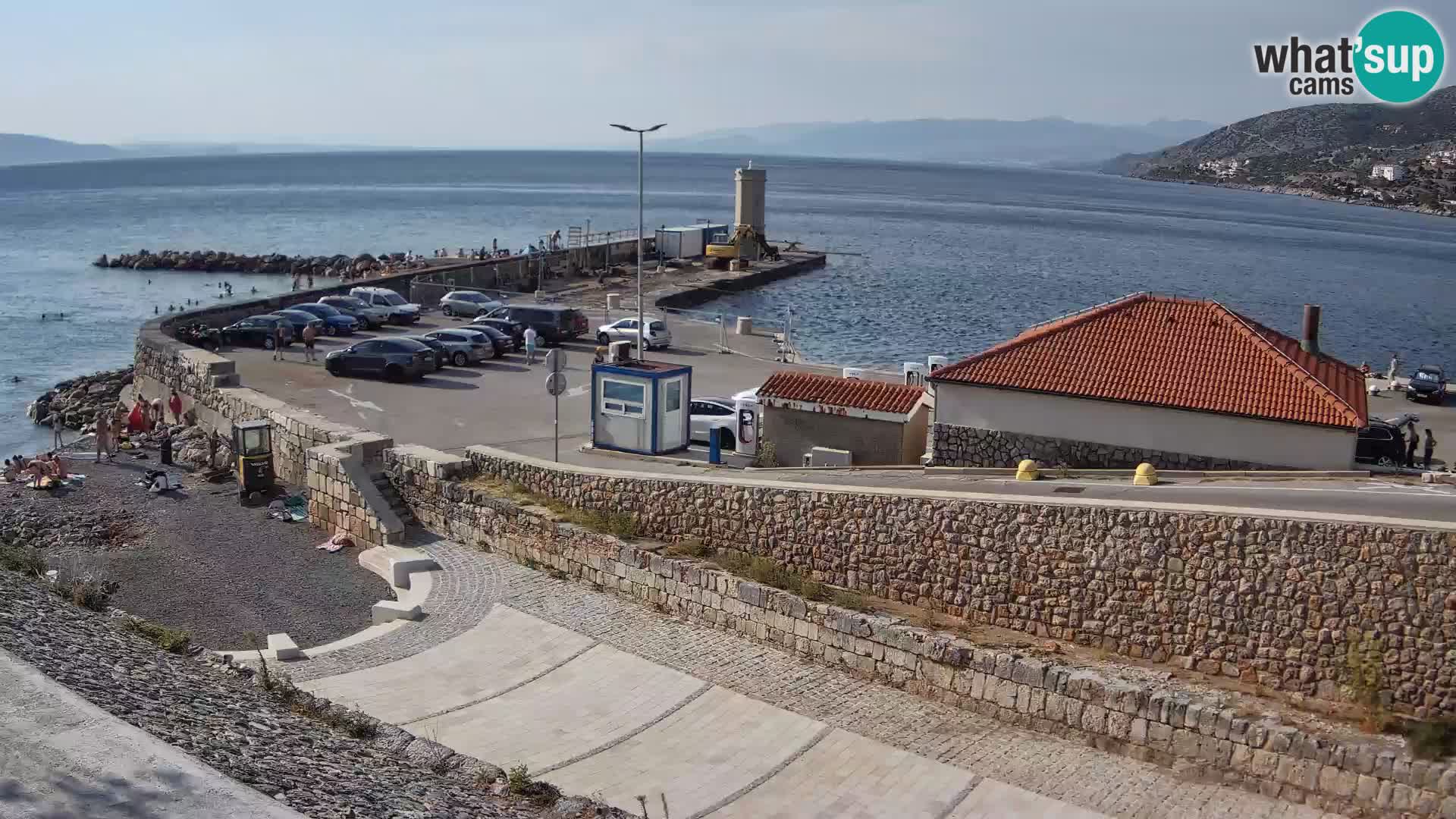 Webcam port de Senj – Vue sur la jetée et le phare