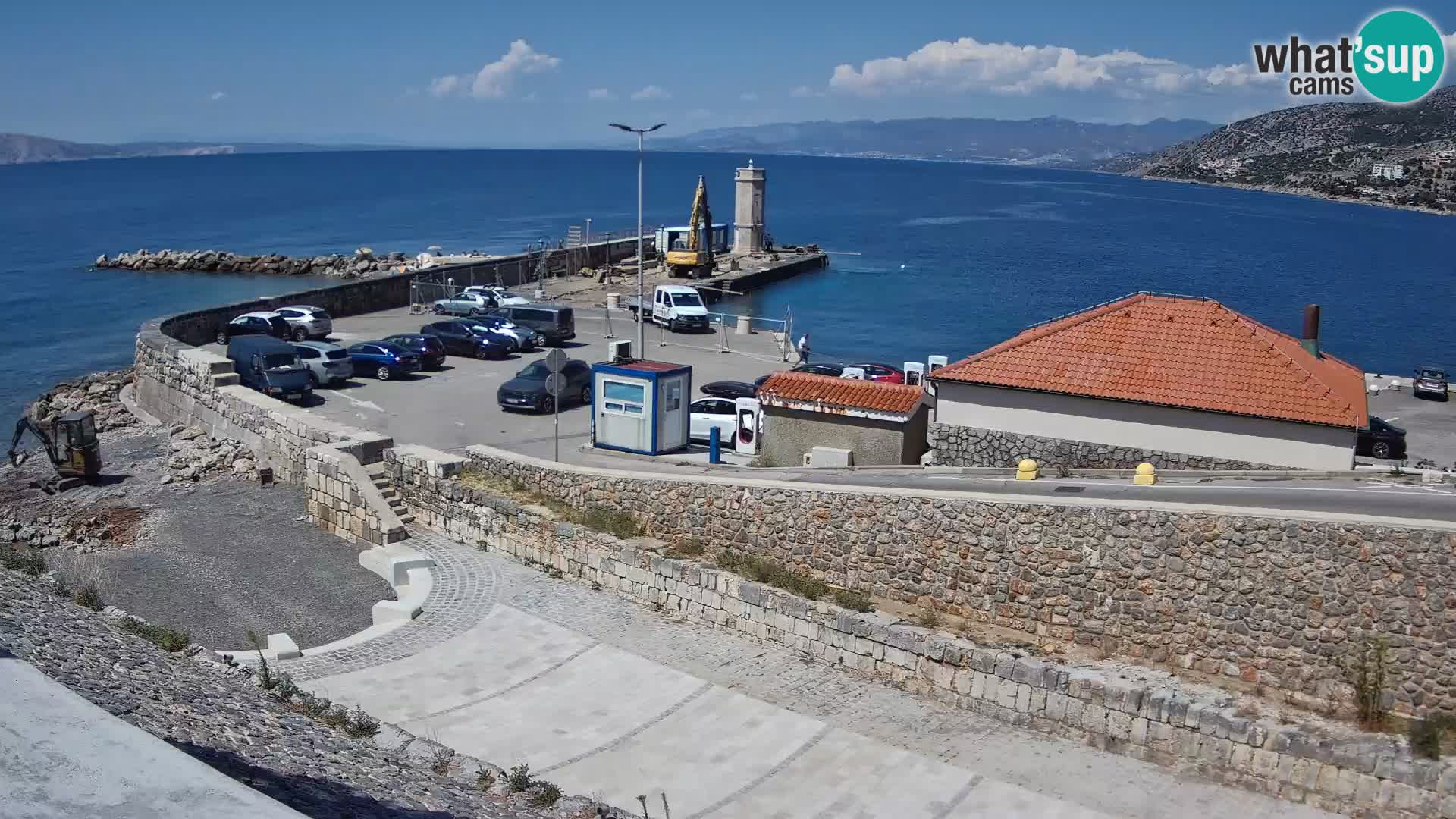 Webcam port de Senj – Vue sur la jetée et le phare