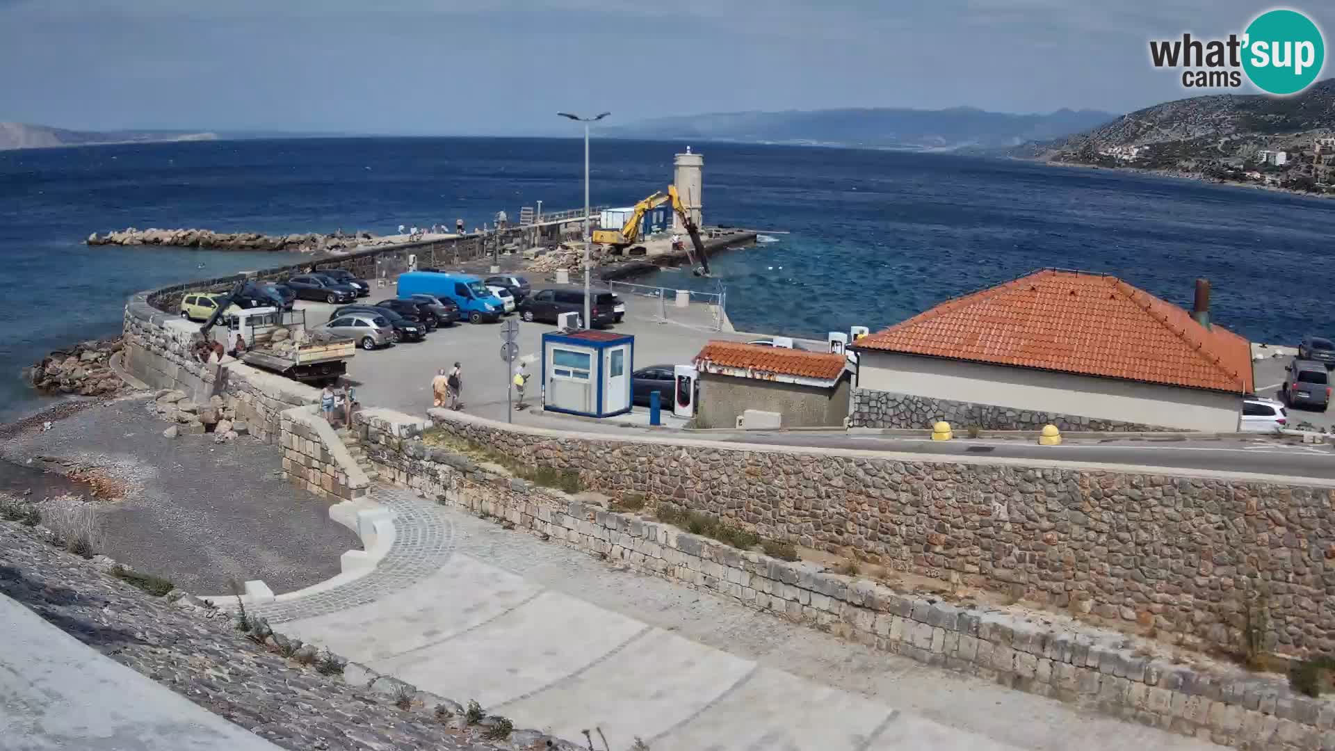 Webcam port de Senj – Vue sur la jetée et le phare