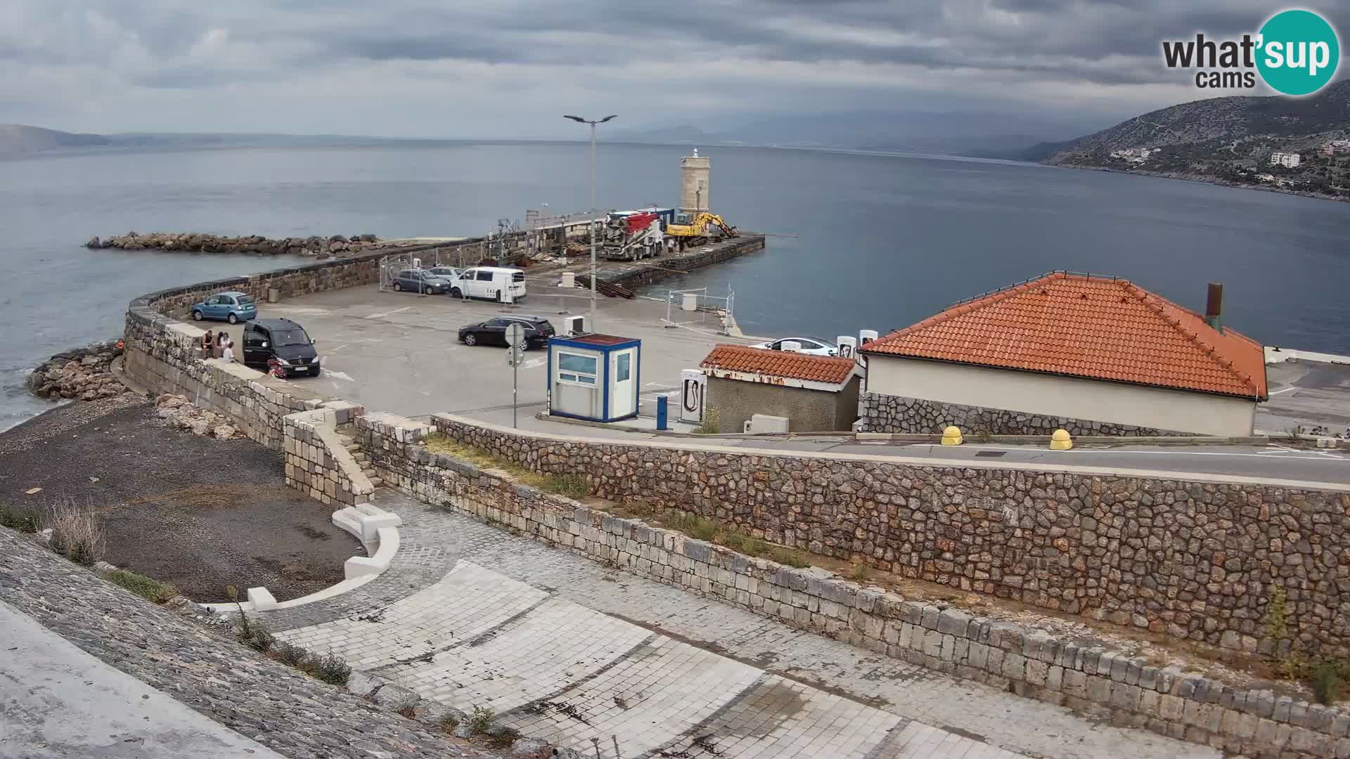 Senj Hafen Webcam – Wellenbrecher & Leuchtturm Liveblick