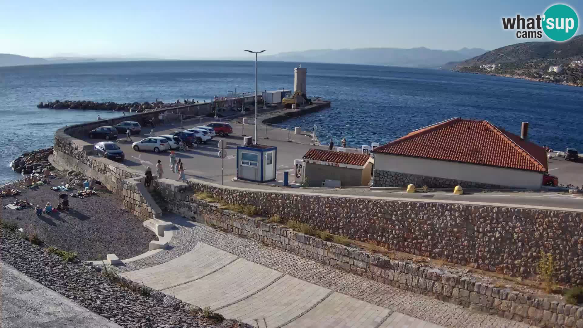 Senj Hafen Webcam – Wellenbrecher & Leuchtturm Liveblick