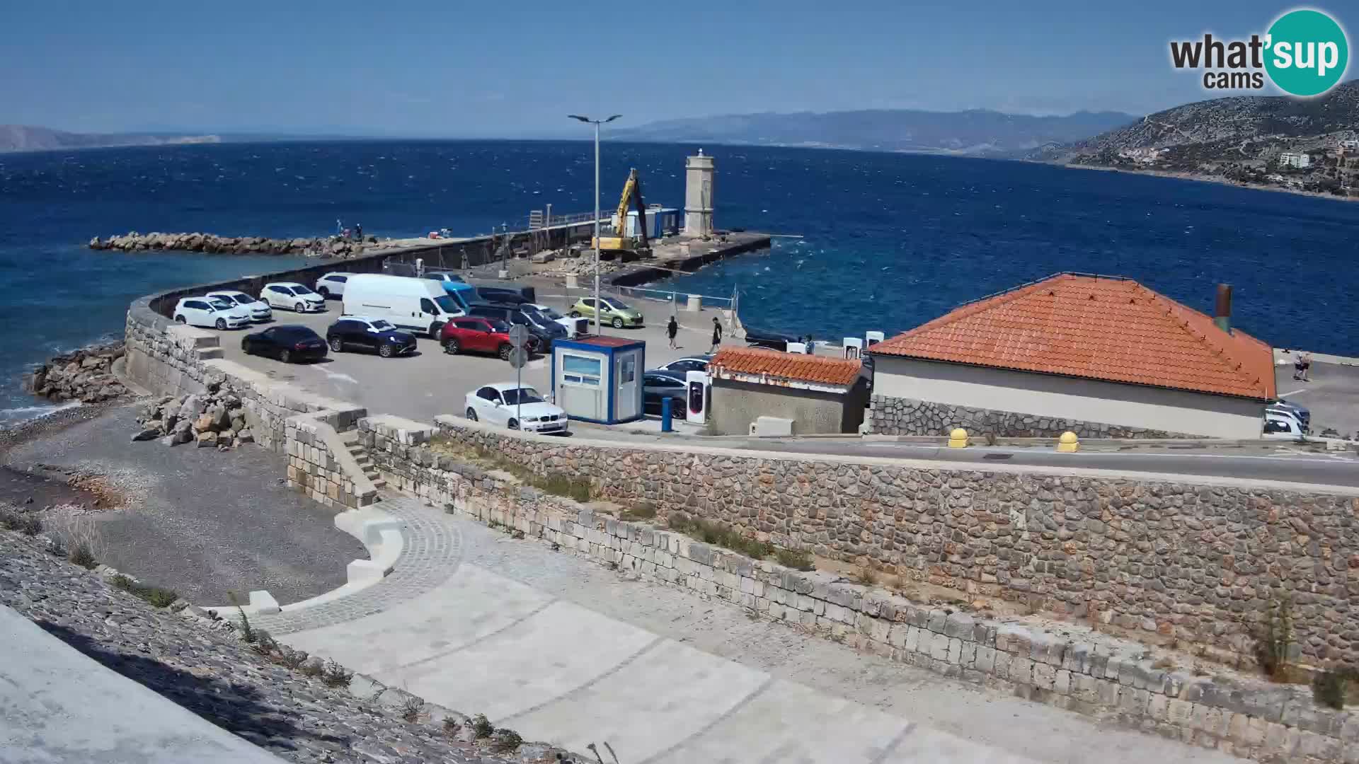 Senj Hafen Webcam – Wellenbrecher & Leuchtturm Liveblick