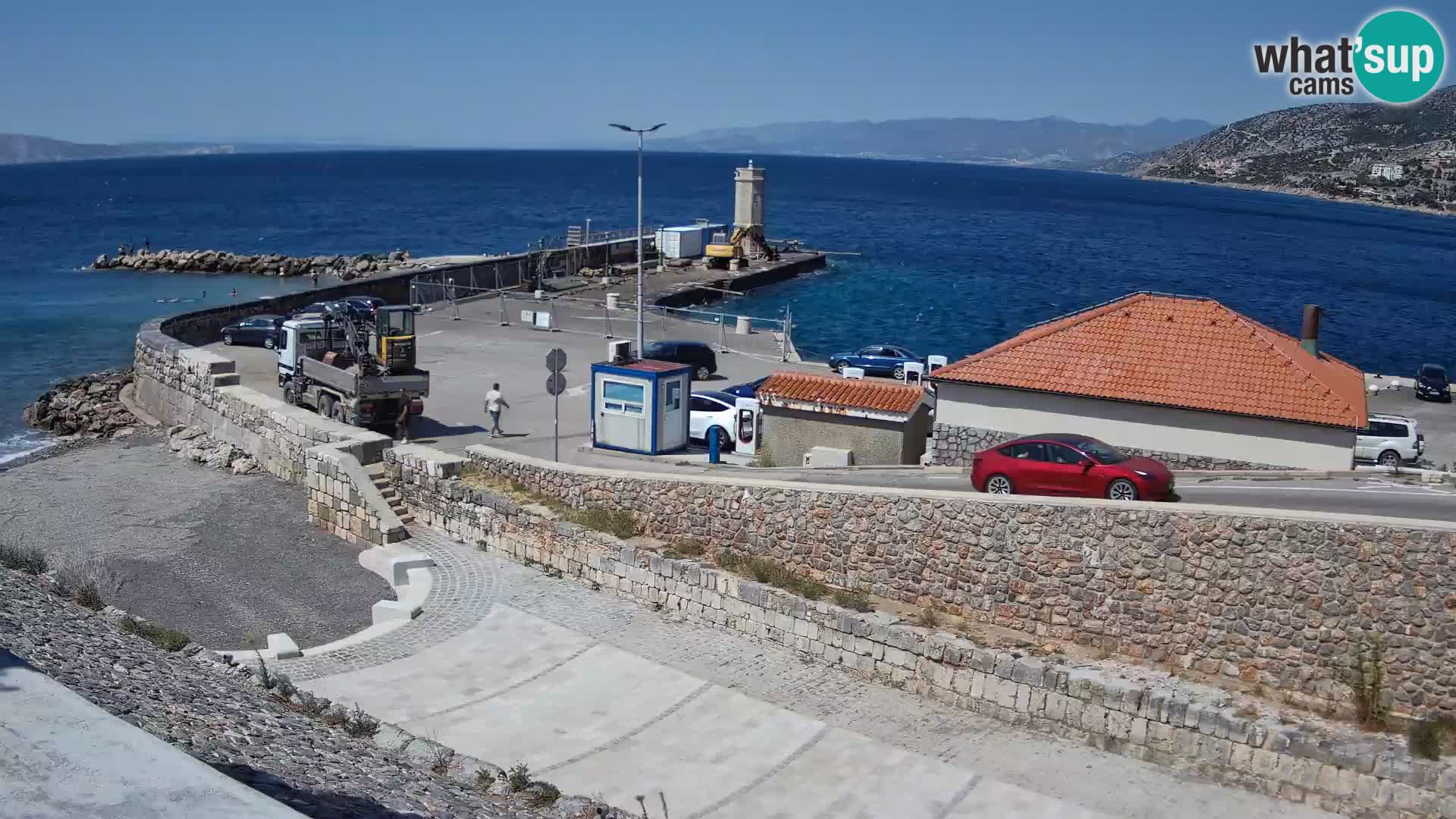 Senj Hafen Webcam – Wellenbrecher & Leuchtturm Liveblick