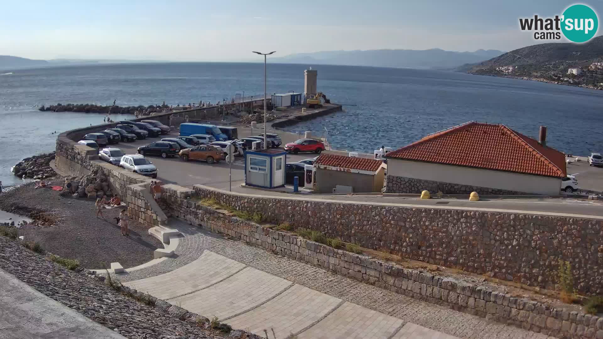 Senj Hafen Webcam – Wellenbrecher & Leuchtturm Liveblick
