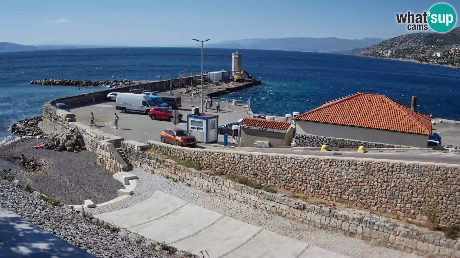 Senj Hafen Webcam – Wellenbrecher & Leuchtturm Liveblick