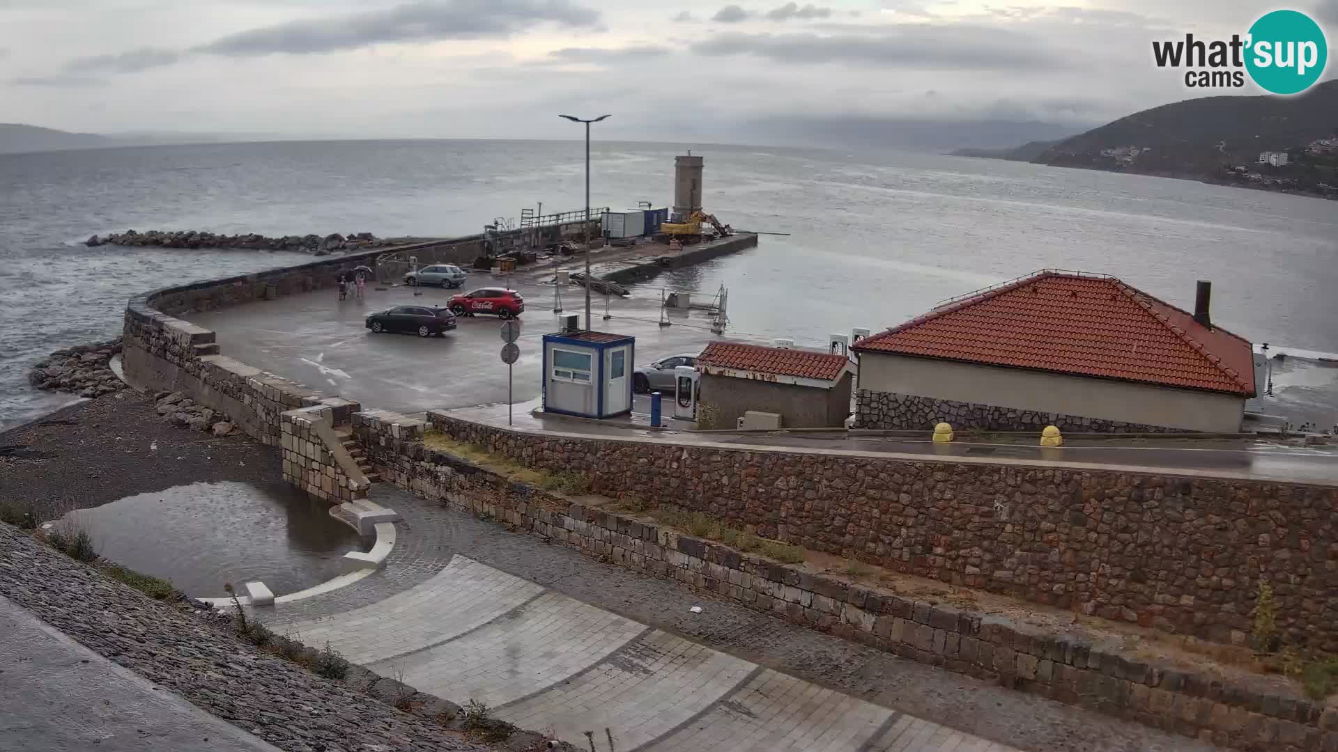 Senj Hafen Webcam – Wellenbrecher & Leuchtturm Liveblick