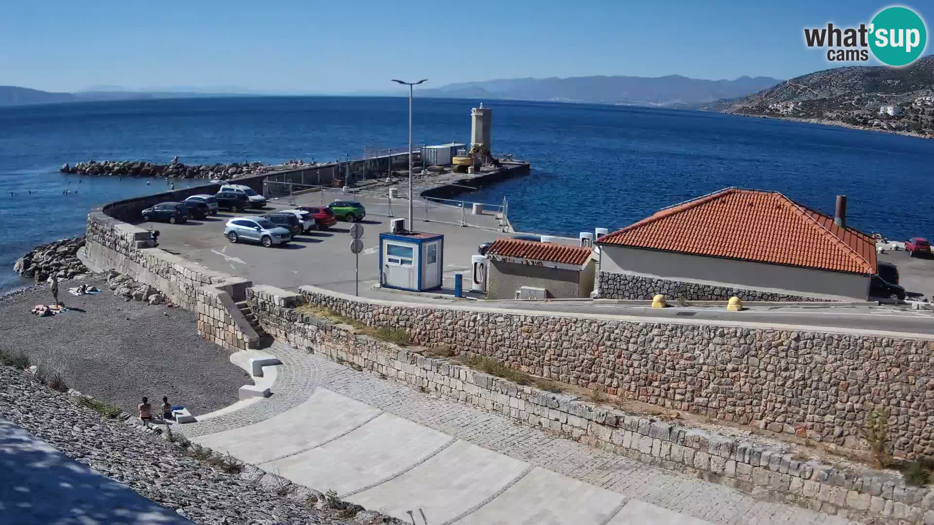 Webcam puerto de Senj – Rompeolas y faro en directo