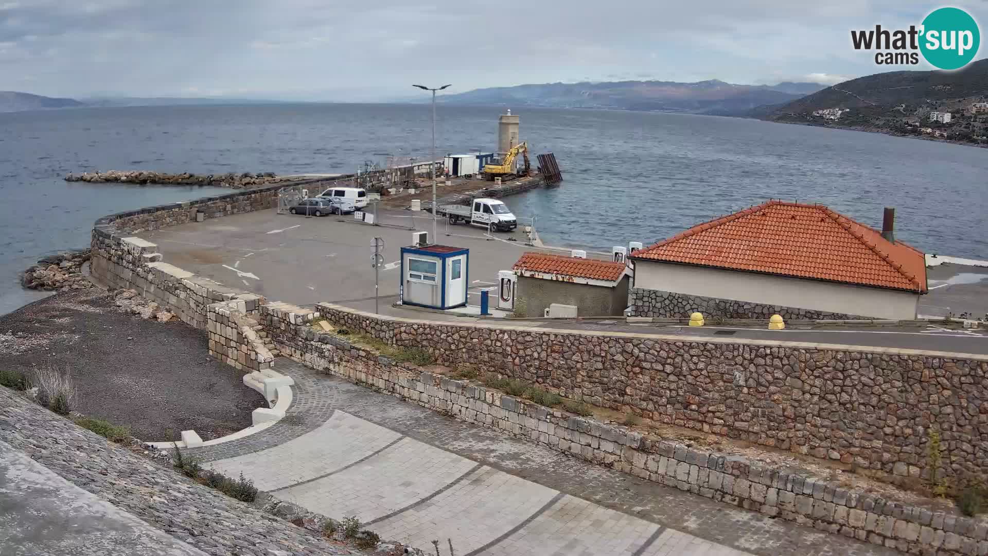 Webcam port de Senj – Vue sur la jetée et le phare