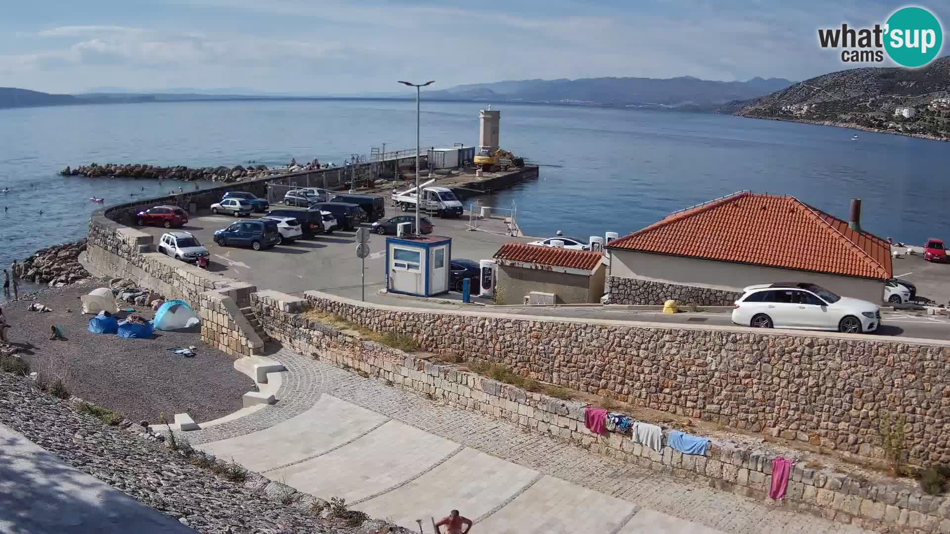 Webcam puerto de Senj – Rompeolas y faro en directo