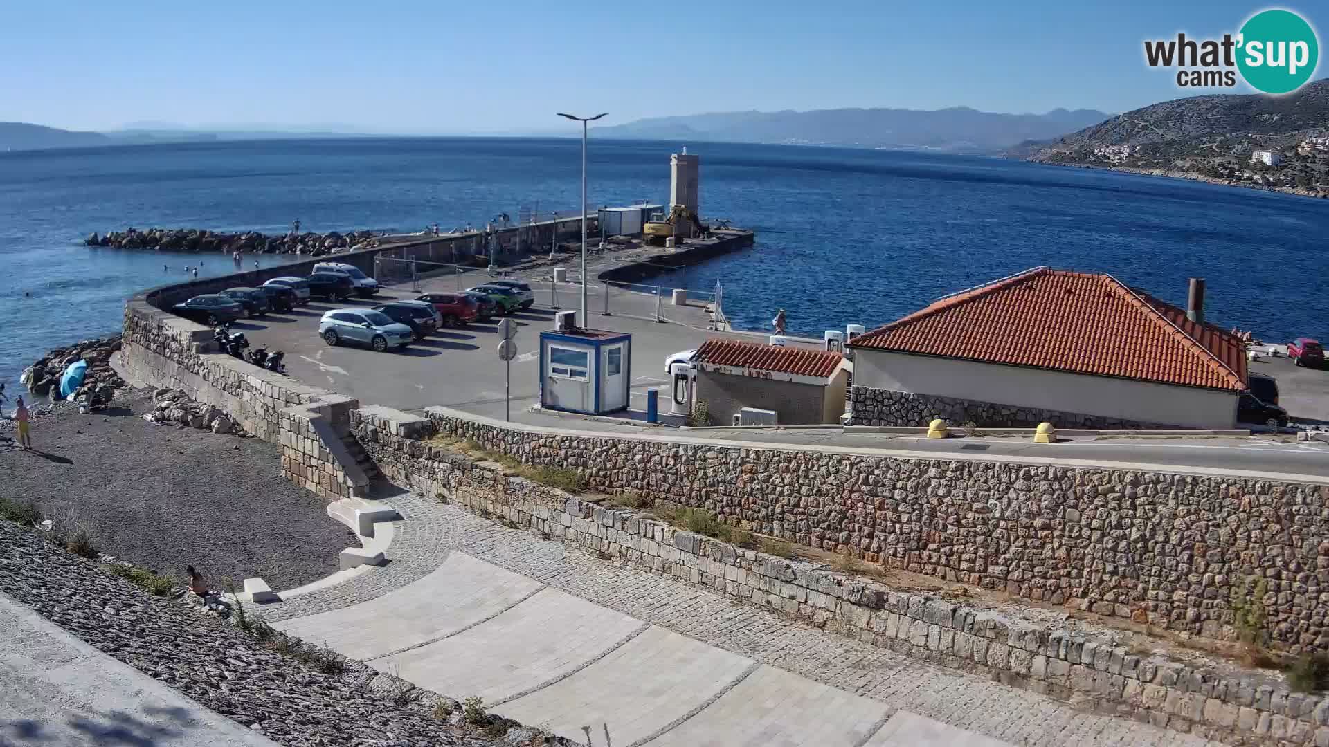 Webcam port de Senj – Vue sur la jetée et le phare