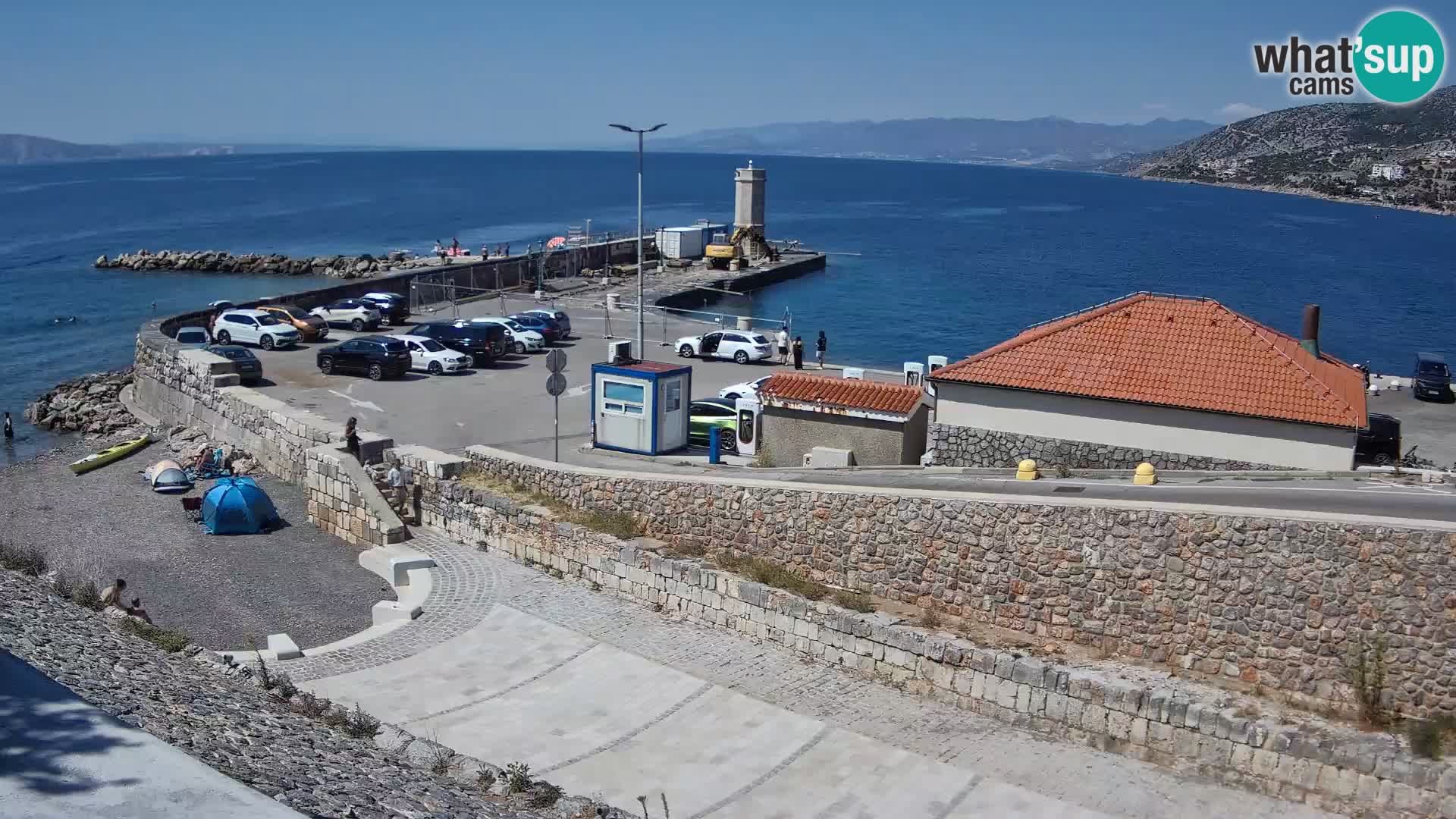 Webcam port de Senj – Vue sur la jetée et le phare