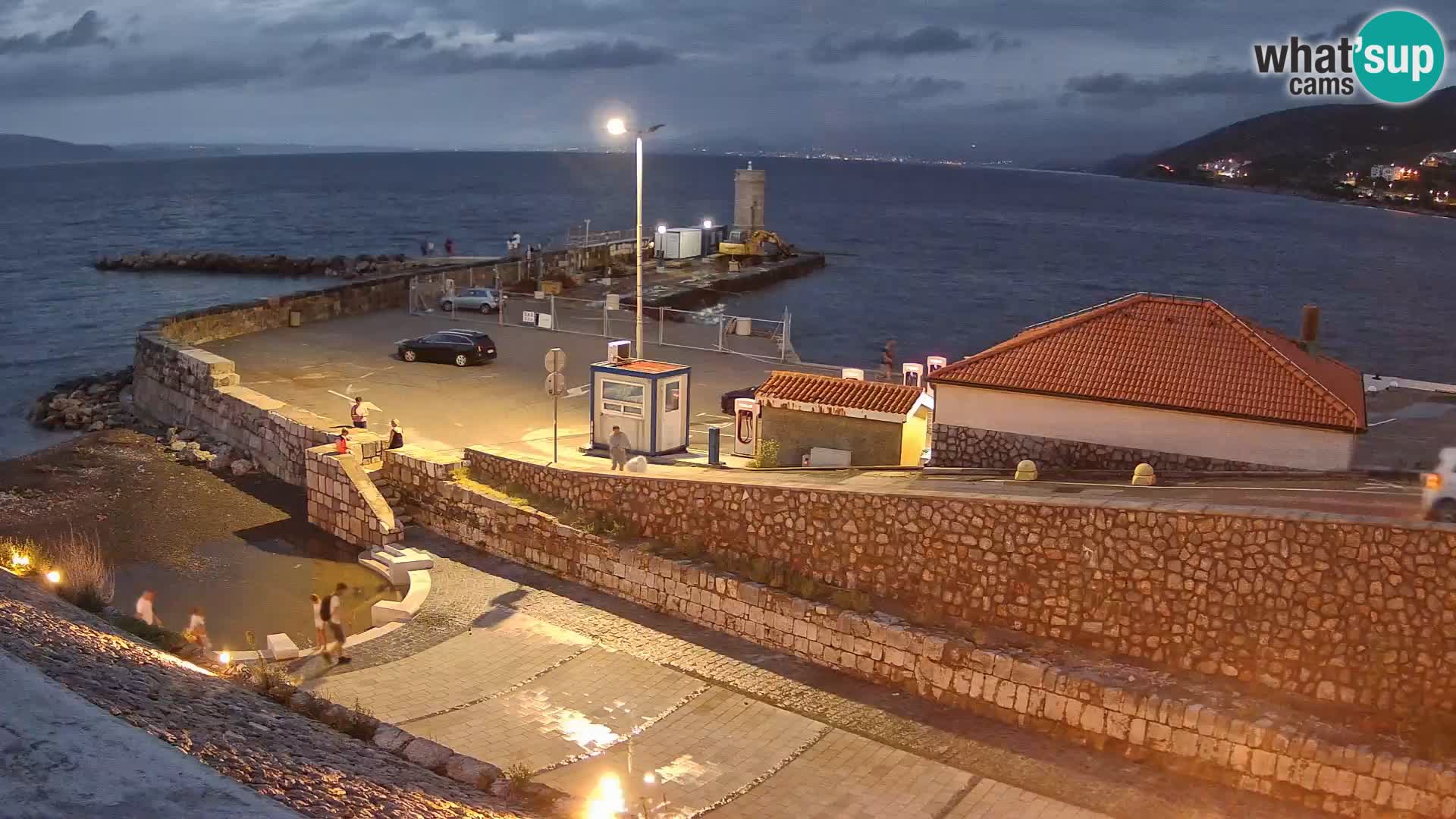 Senj Hafen Webcam – Wellenbrecher & Leuchtturm Liveblick