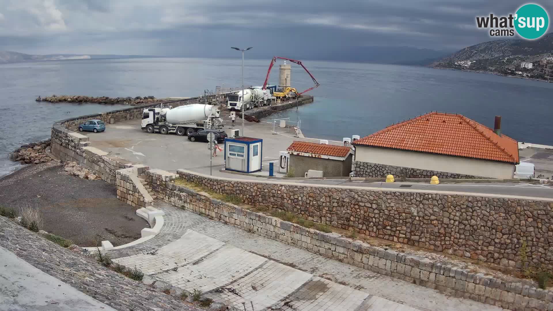 Webcam puerto de Senj – Rompeolas y faro en directo